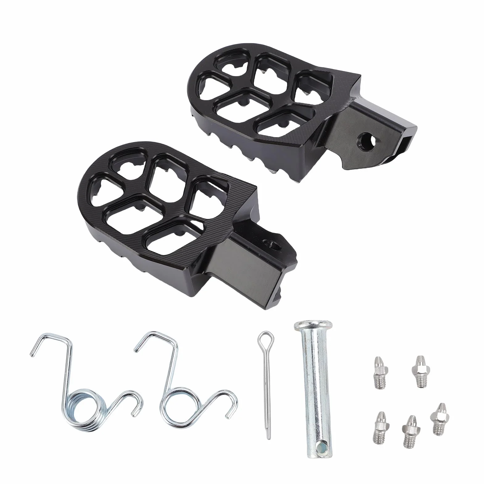 Asixxsix Dirt Bike Foot Peg, Aluminiowe Pedały Pedals Dirt Rower Footrest Wymienca Surron Light Bee X, Pedals Motorcycle Footpegs, Ulepszone Wrażenia z Jazdy (BLACK)