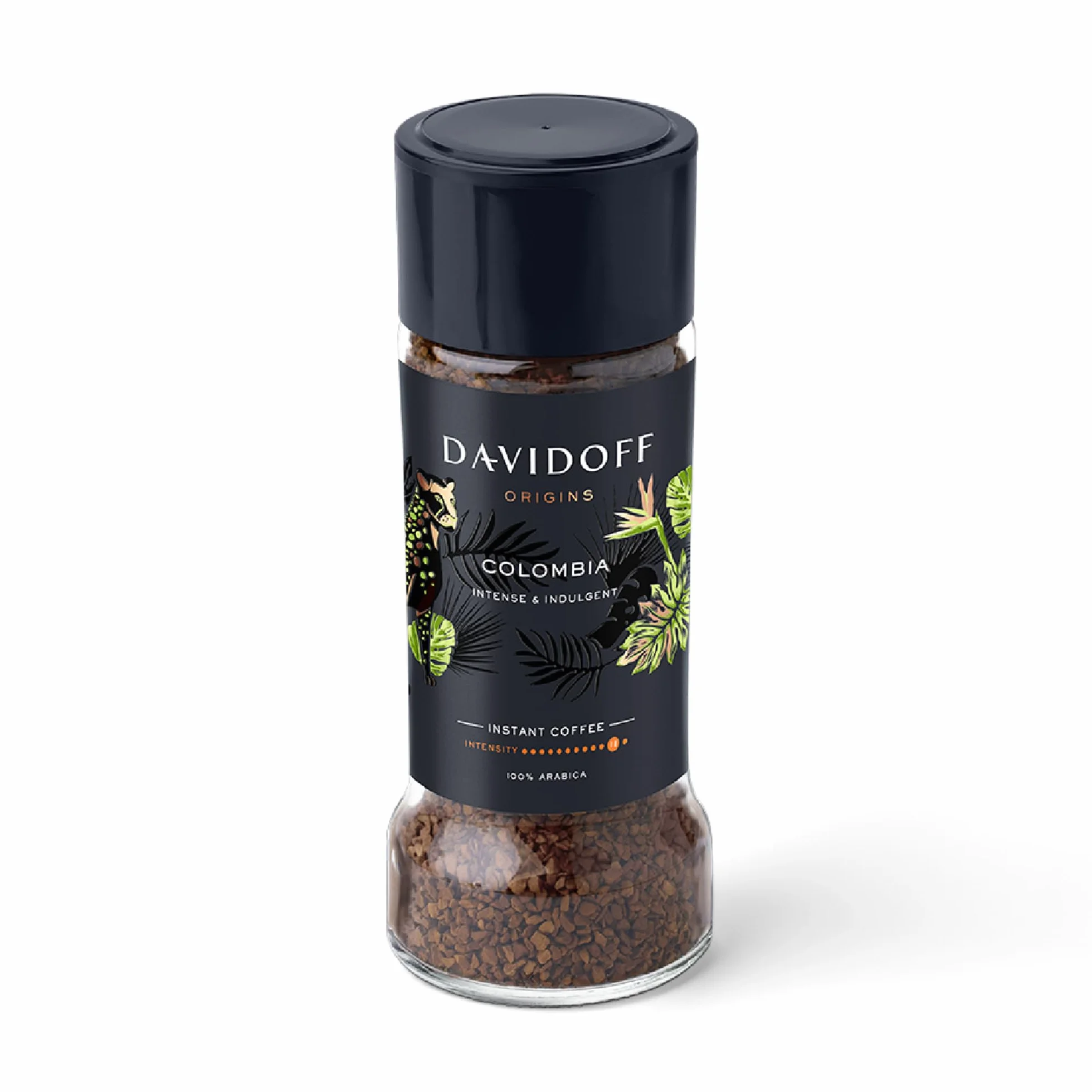 Davidoff Origins Colombia, Kawa rozpuszczalna instant, 100% Arabica, Intensywność 11/12, Nuty kakao i orzecha laskowego, 90g