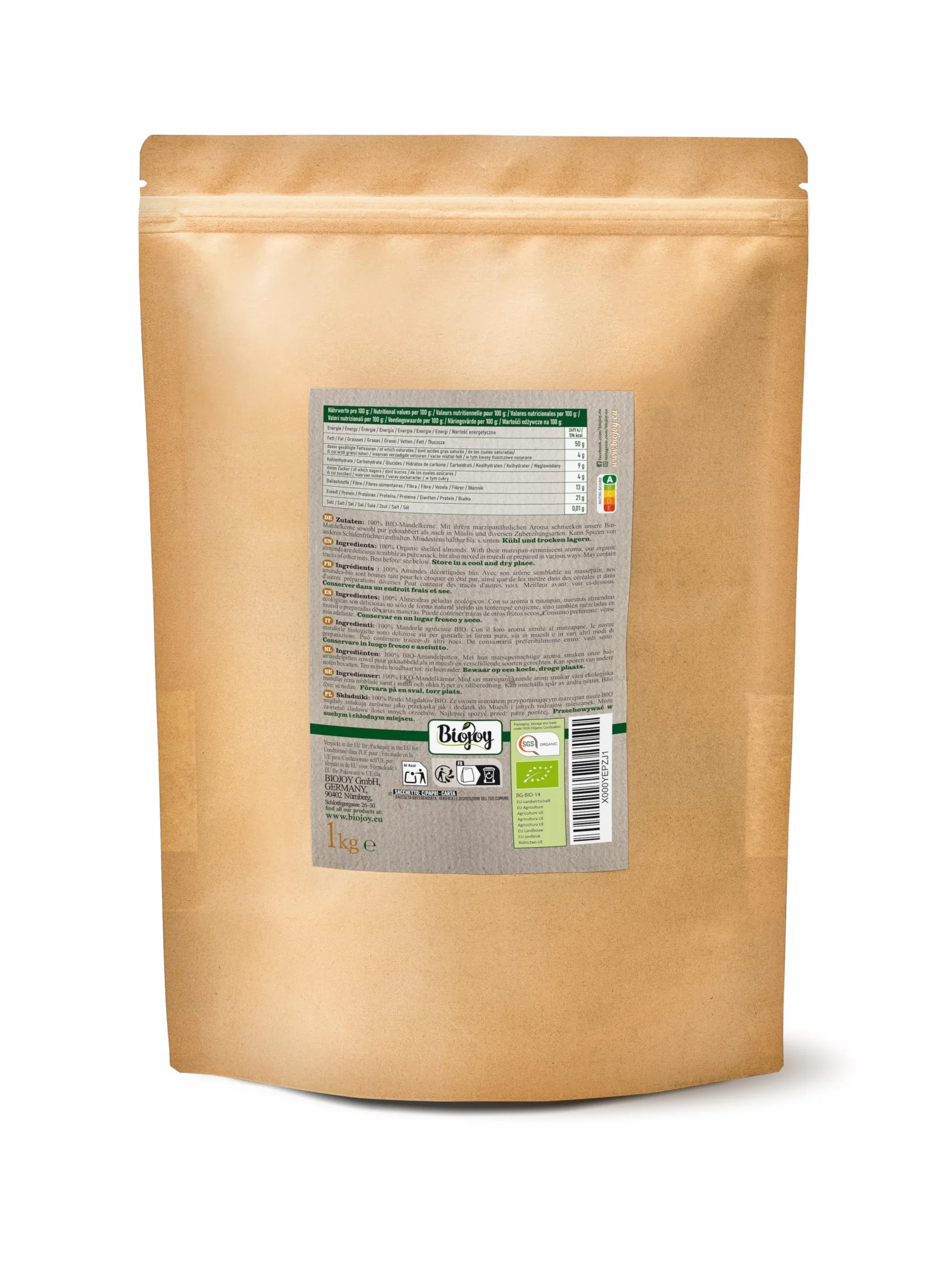Biojoy BIO-Migdały surowe bez łupiny 1 kg