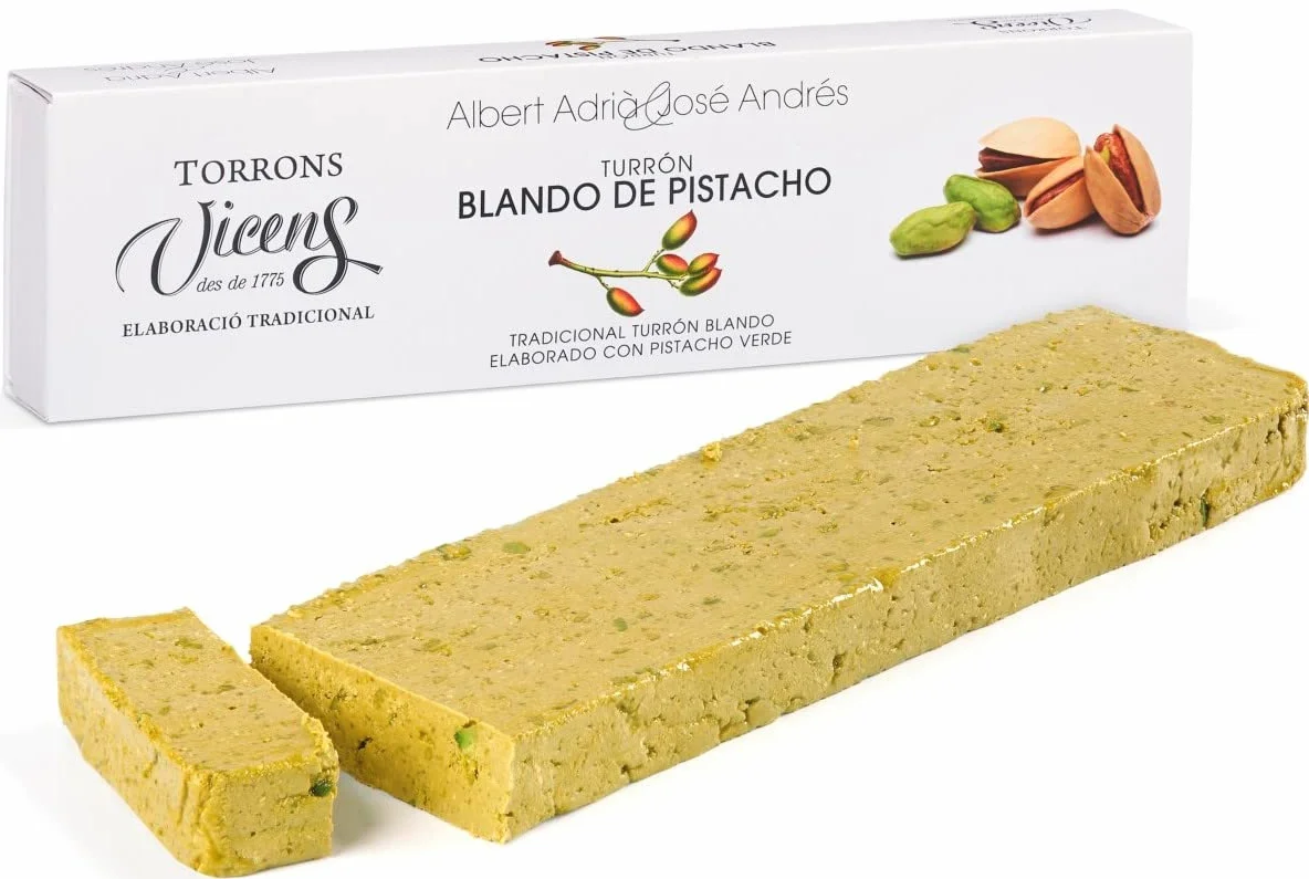 Torrons Vicens Agramunt - Kolekcja Natura Alberta Adrià i José Andrésa - Miękki nugat z pistacjami - 300 g / 10,58 uncji (1 szt.)