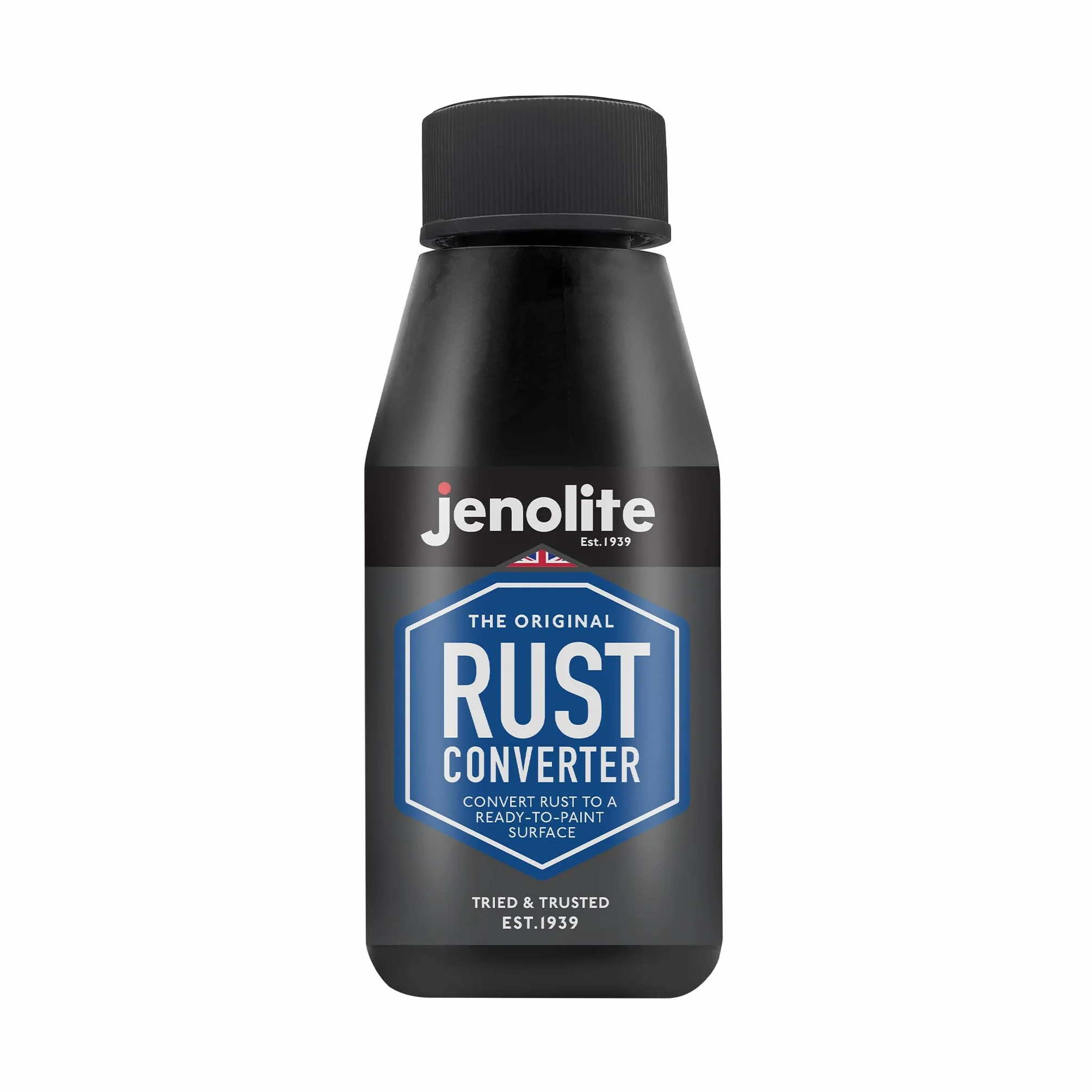 JENOLITE Płyn do konwertera rdzy, 150 ml, inhibitor korozji i obróbka metalu, środek do usuwania powierzchni do samochodów, przekształca rdzę w stabilną, zagruntowaną i gotową do malowania