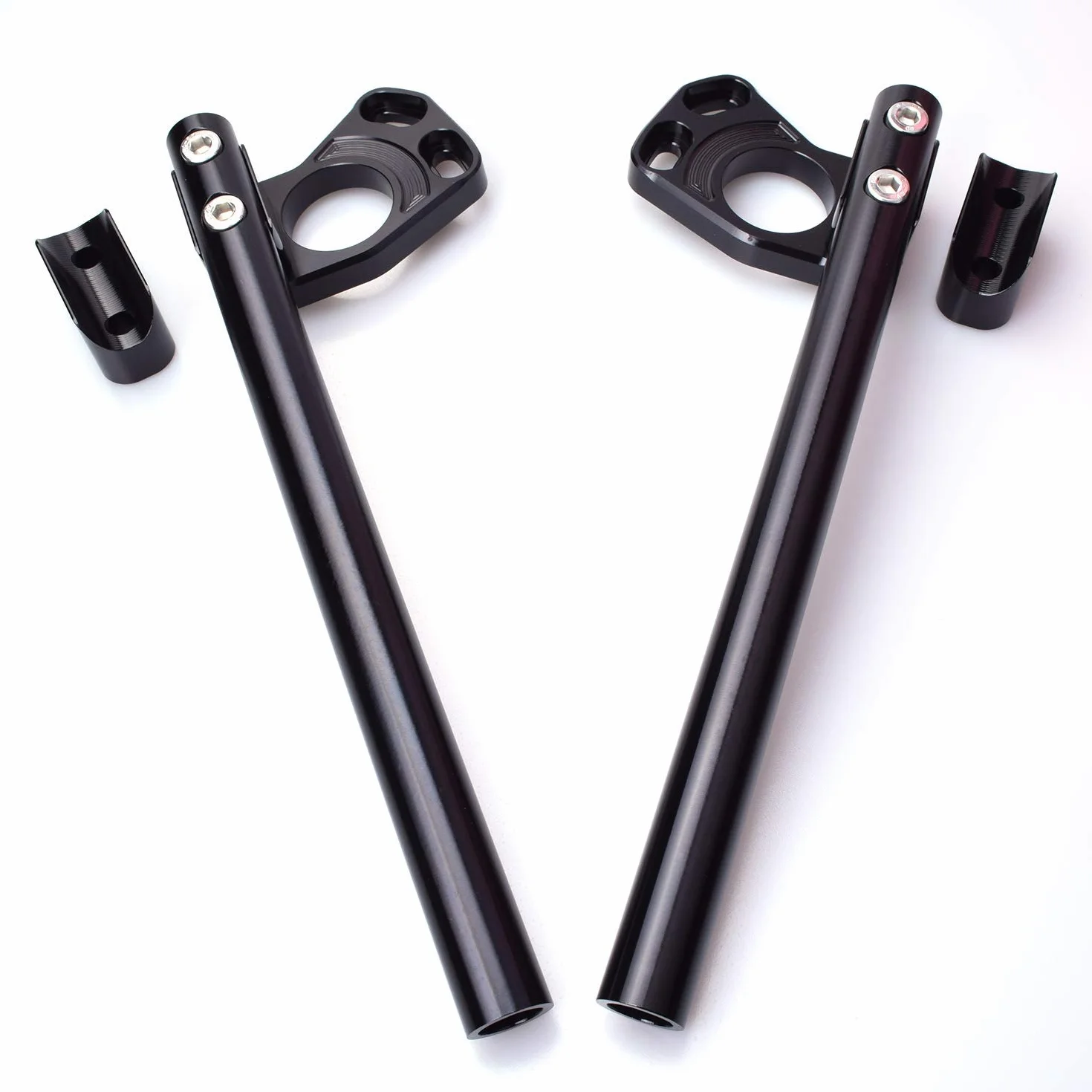 CNC aluminiowa kierownica do motocykli 37 mm pasuje do Ninja 250 2008-2012 Ninja 300 EX300 2013-2018 rura nośna Ø 37 mm Kierownica wyciszająca 22 mm rura uchwyt kolor czarny