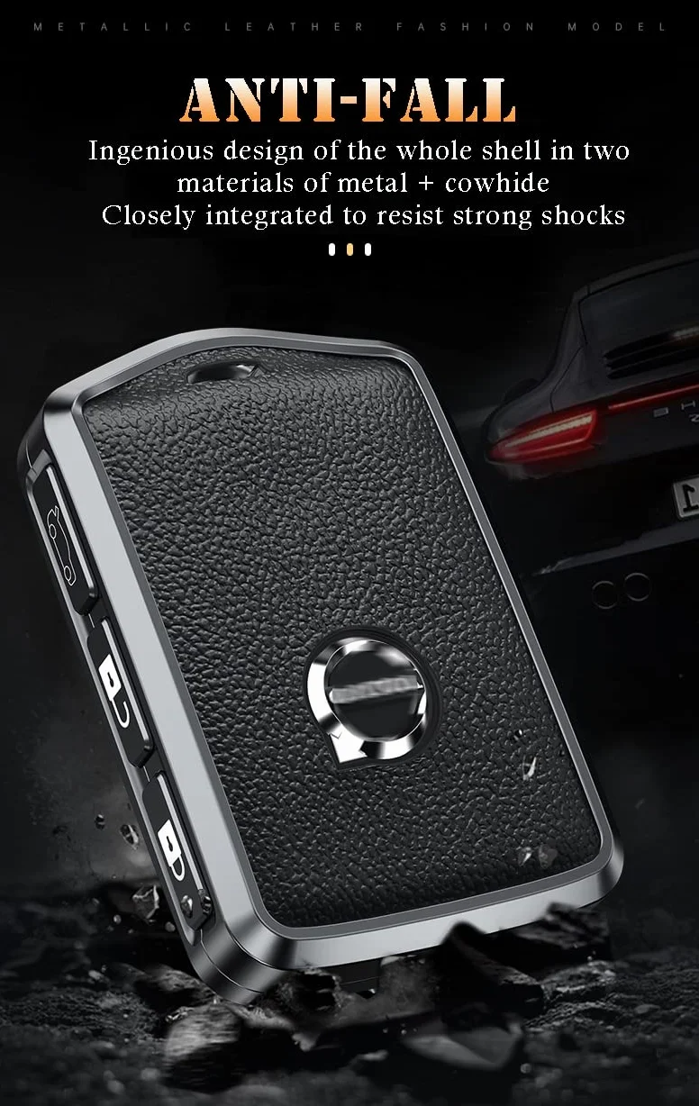 Etui na klucze pasuje do Volvo Smart etui ochronne do Volvo XC60 XC70 XC90 C30 S60 S80 S90 V60 V70 V90 pudełko na klucze skóra boczne przyciski białe