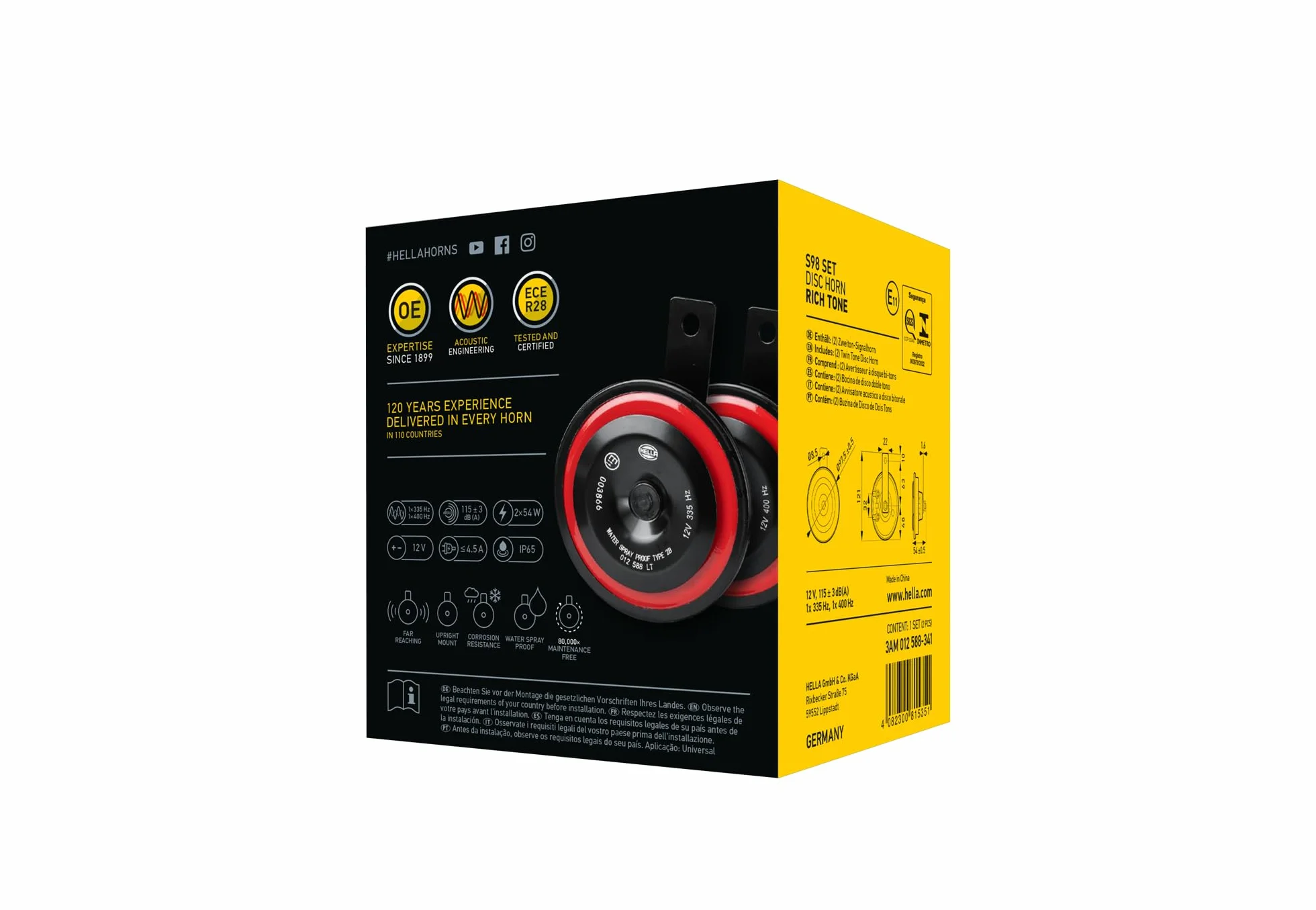 HELLA 3AM 012 588-341 Sygnał dYwiękowy elektryczny