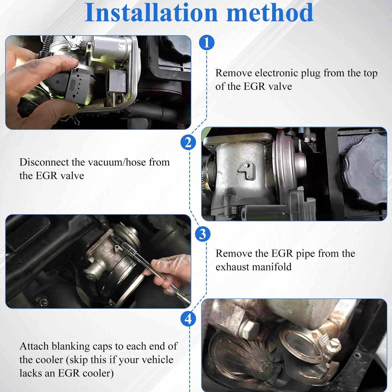 EFUTURETIME Zawór do usuwania EGR, EGR & Cooler Kit Delete zawór kompatybilny z E87/E90/E92/E93/E97/E60/E61/E65/E66, X3 X5 X6