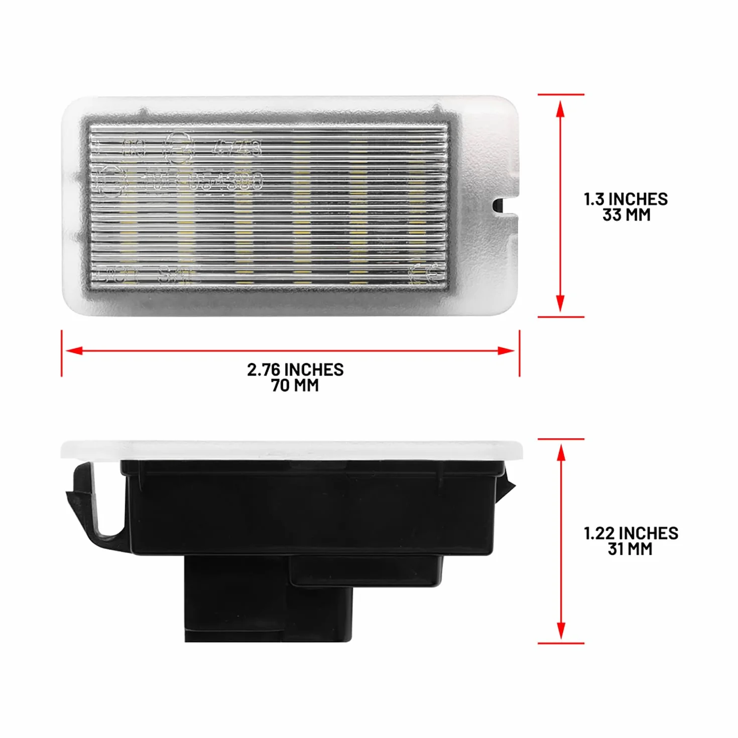 LED Lampa do Bagażnika dla Dacia Lodgy 2012-2022, Duster I II 2010-2024, Sandero I II, Lada Xray Vesta 2015-2022 - Biała