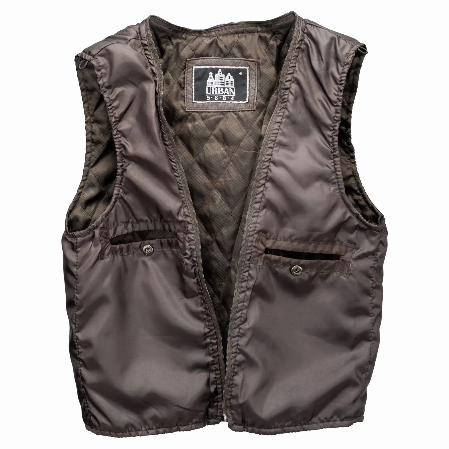 Urban Leather Damska kurtka motocyklowa Ur-170 z ochraniaczami, brązowa, L