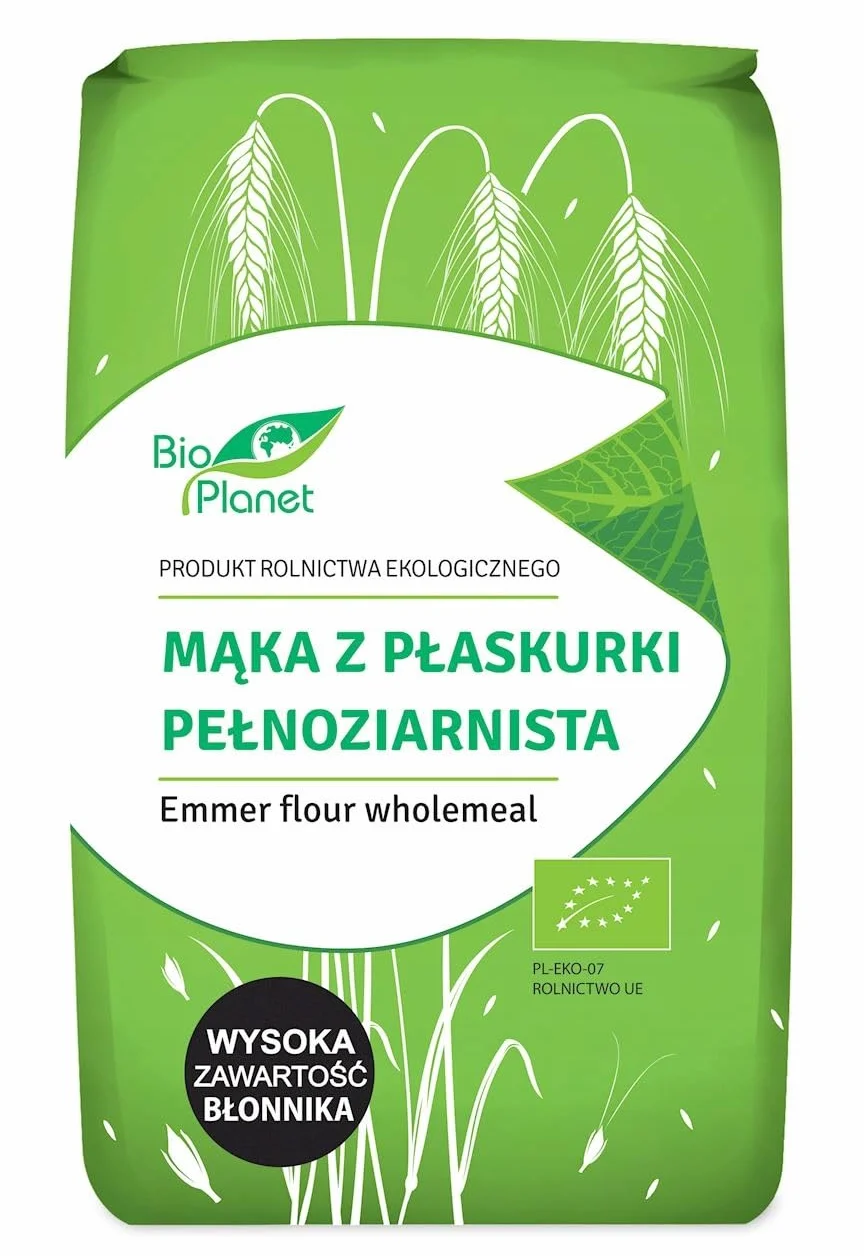 MĄKA Z PŁASKURKI PEŁNOZIARNISTA BIO 500 g - BIO PLAN