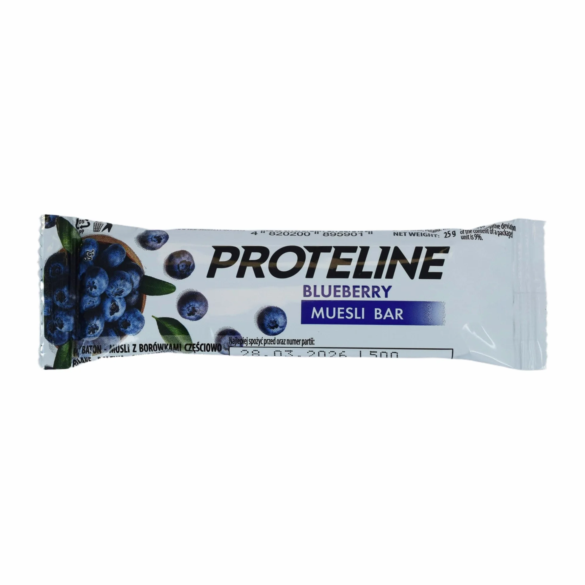 Proteline baton musli z borówkami 35x25 g