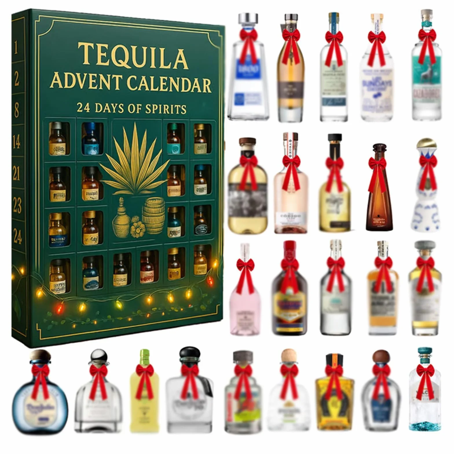 Kalendarz adwentowy z tequilą Blanco Añejo prezent świąteczny 1 szt.
