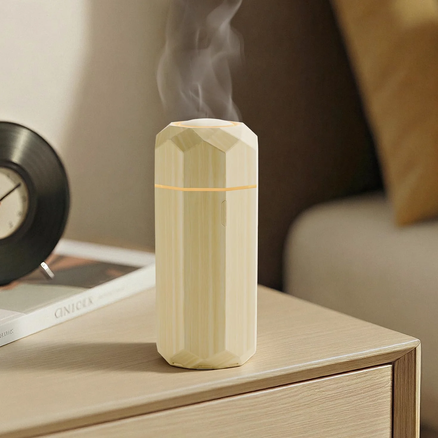 SALKING Dyfuzor zapachowy, 50 ml Mały dyfuzor do olejków eterycznych, przenośna aromaterapia ultradźwiękowa, automatyczne wyłączanie zasilania do samochodu, domu, biura lub jogi