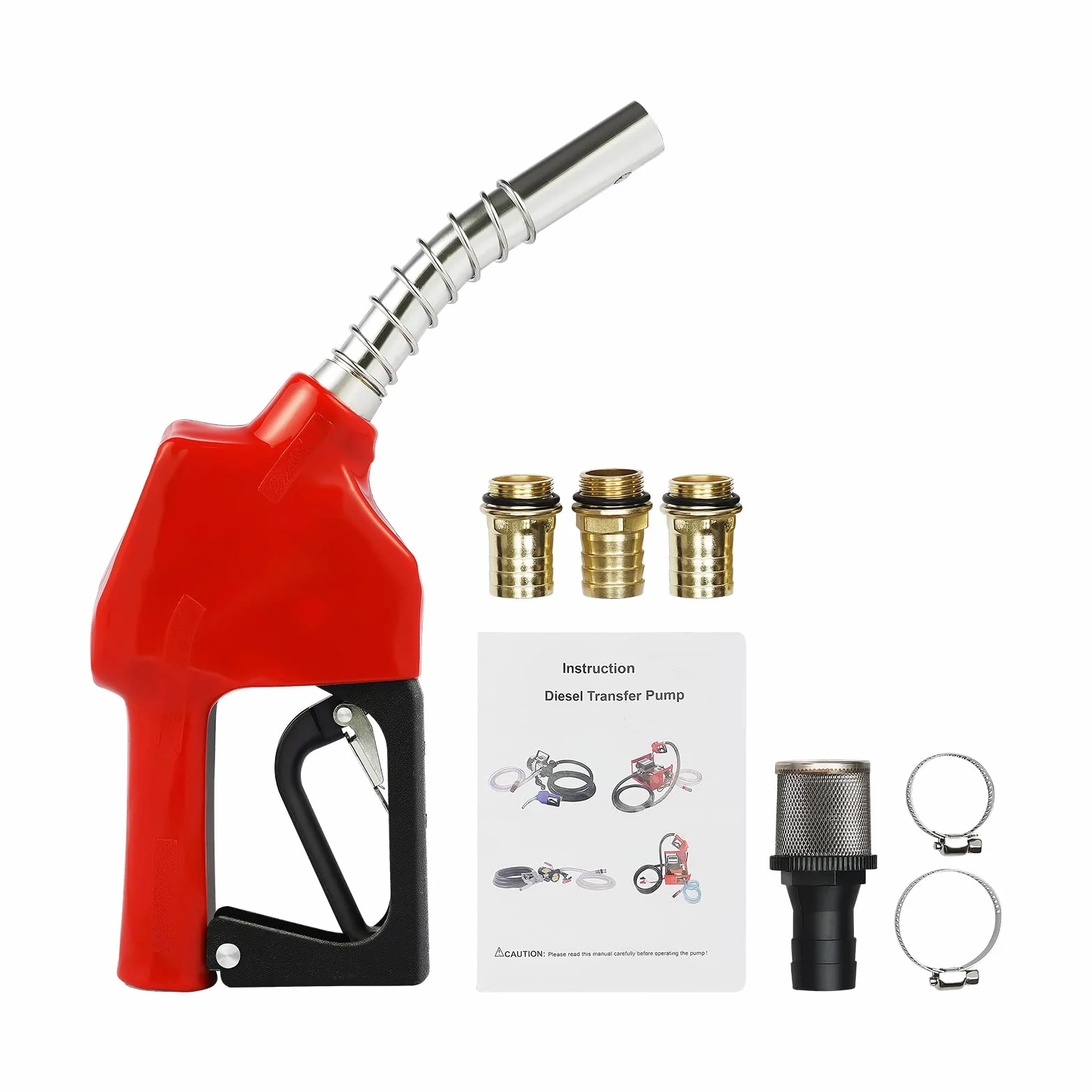 Pompa oleju napędowego 175 W, 45 l/min, pompa oleju opałowego, samozasysająca pompa olejowa, 12 V, automatyczny pistolet natryskowy, przezroczysty drut stalowy rura wylotowa oleju