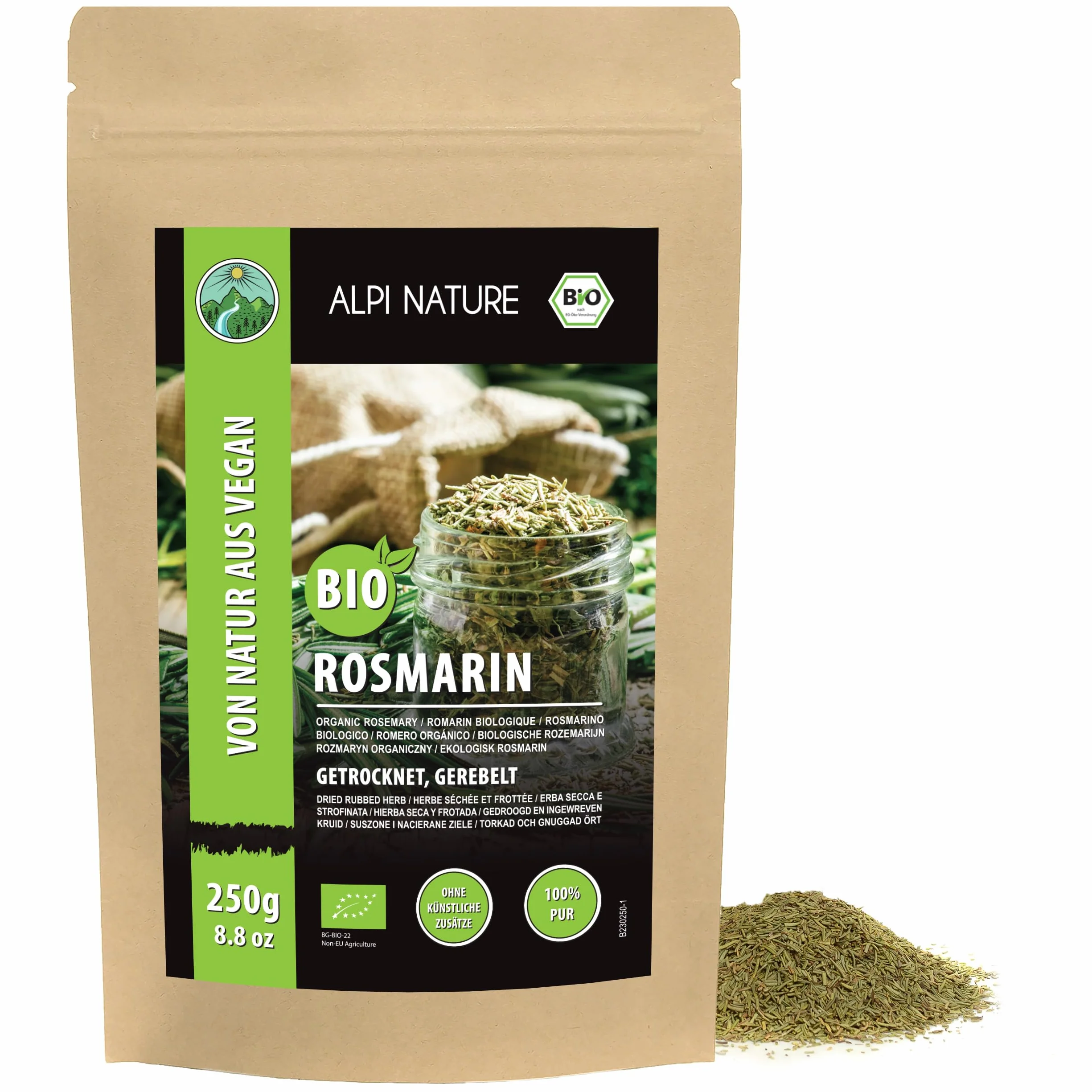 Alpi Nature Ekologiczny Rozmaryn 250g Suszone Liście Rozmarynu do Gotowania