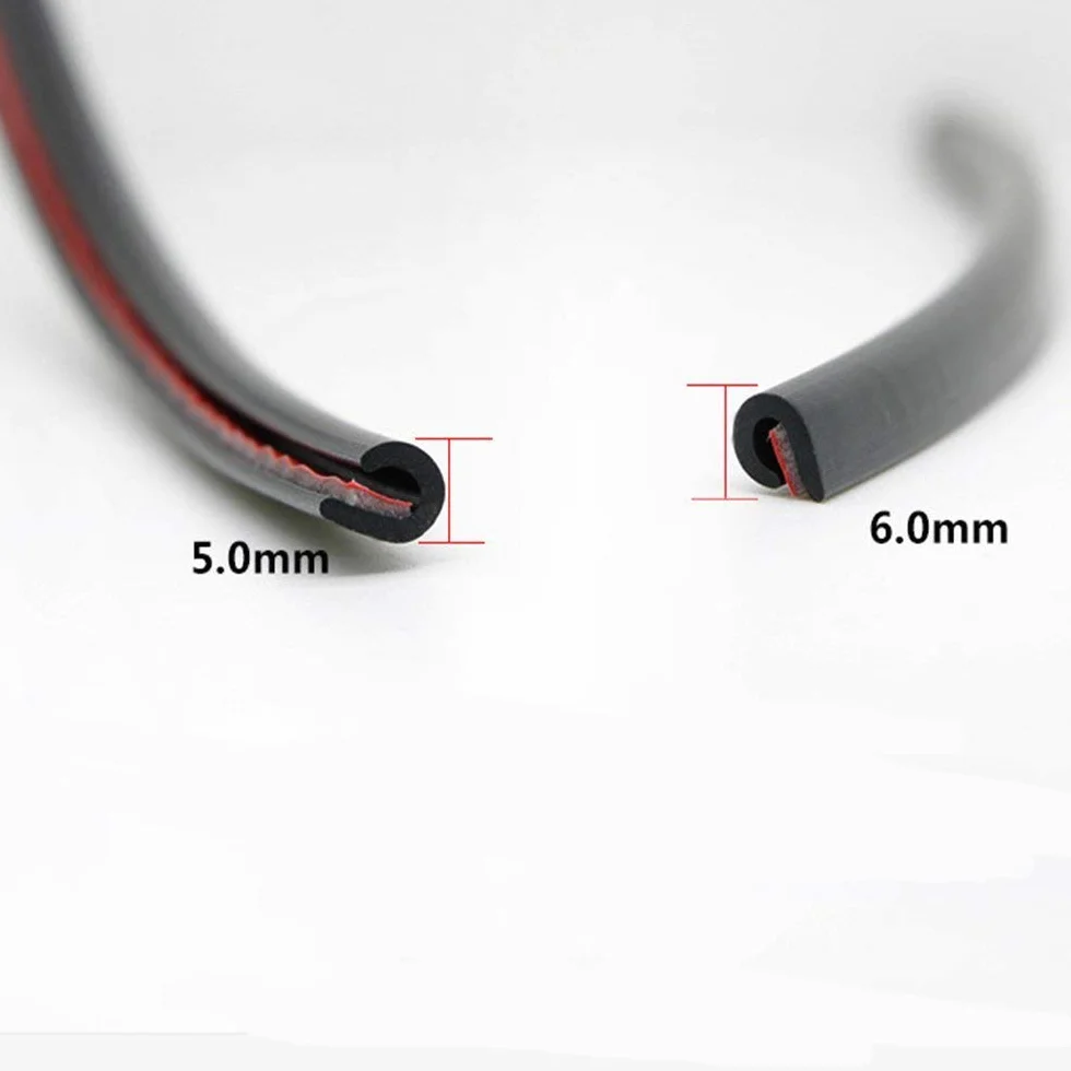5M Car Edge Trim gumowa podkładka ochronna w kształcie litery U, odpowiednia do samochodów SUV MPV i większości modeli (czarna)