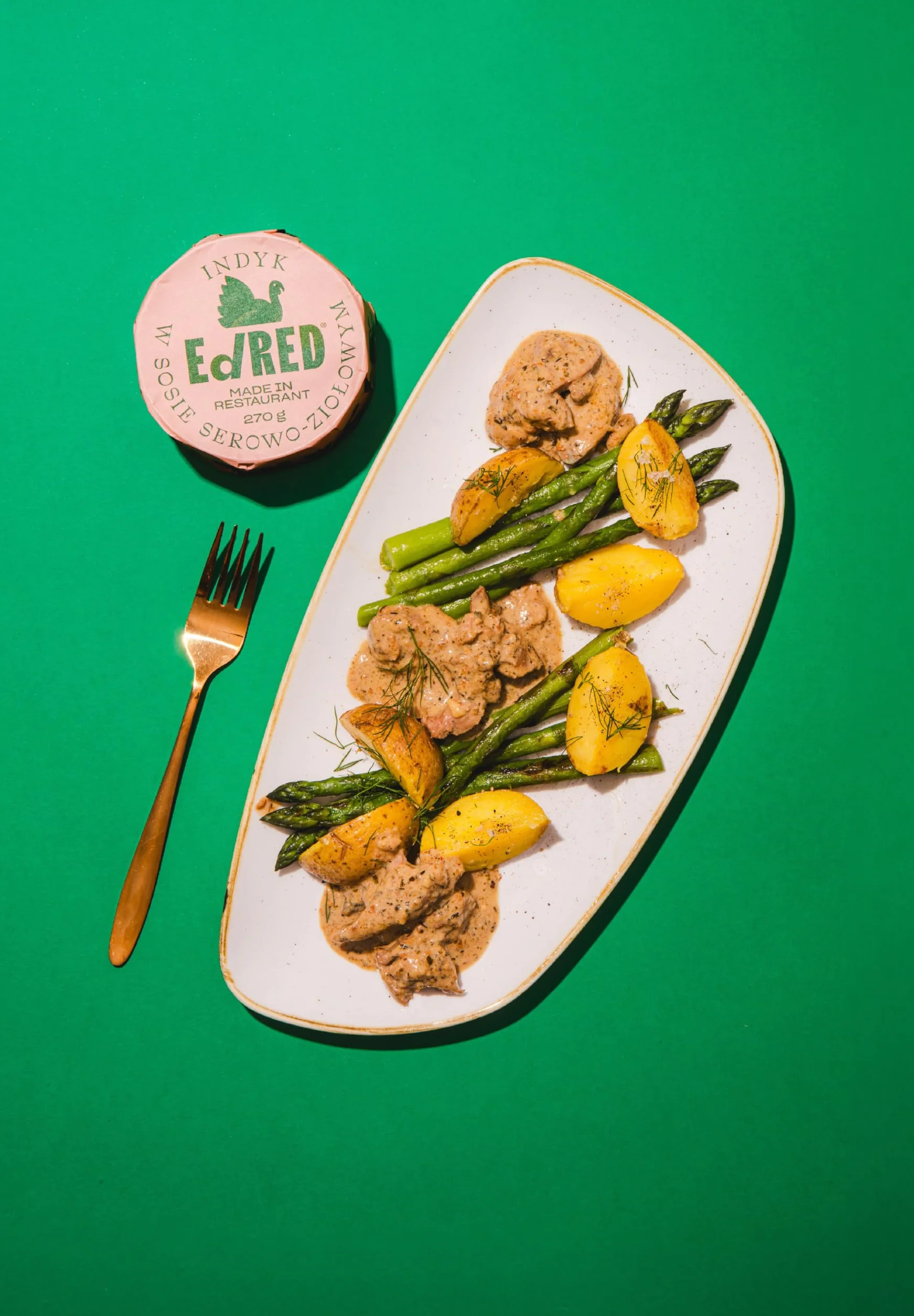Ed RED ORIGINALS- danie gotowe premium; Indyk w sosie serowo-ziołowym, 270 g