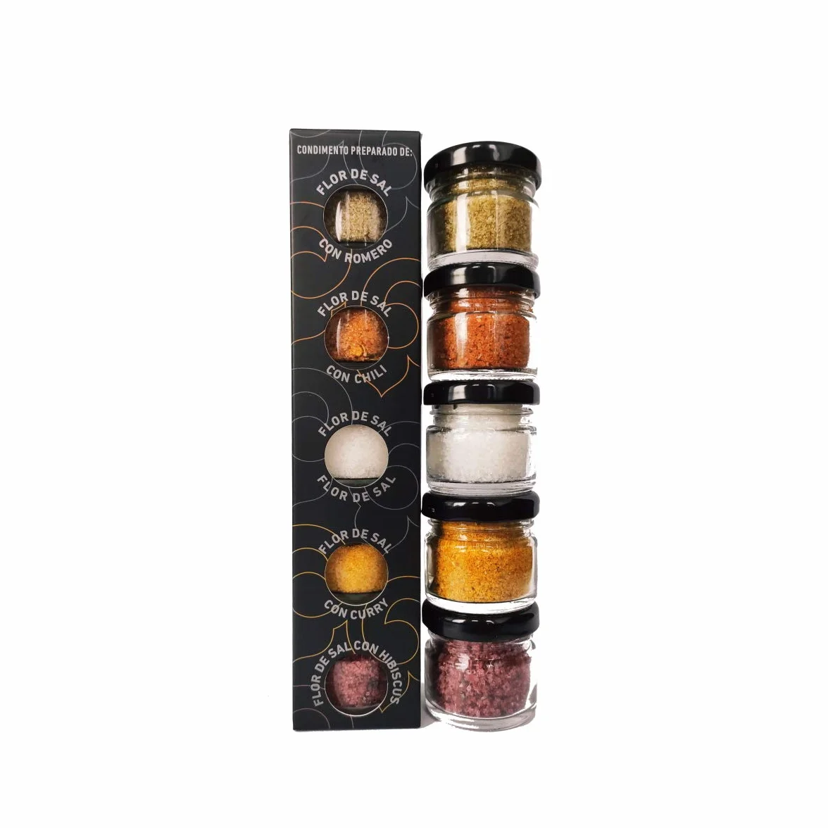 GLOSA MARINA Flor de Sal Gourmet sól morska z Majorki zestaw upominkowy 5 x 20 g
