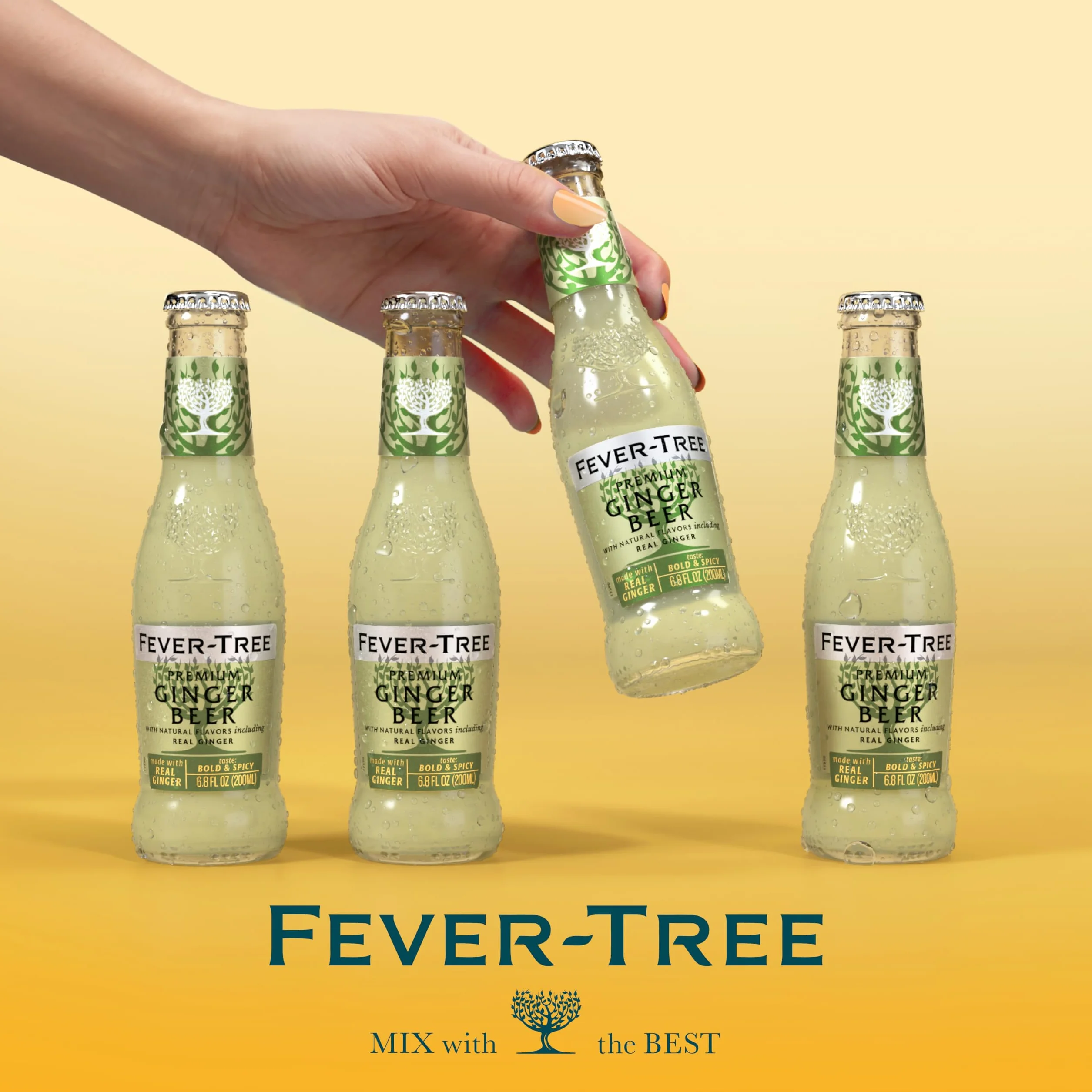 Fever-Tree Premium piwo imbirowe, bez sztucznych substancji słodzących, 24 ml