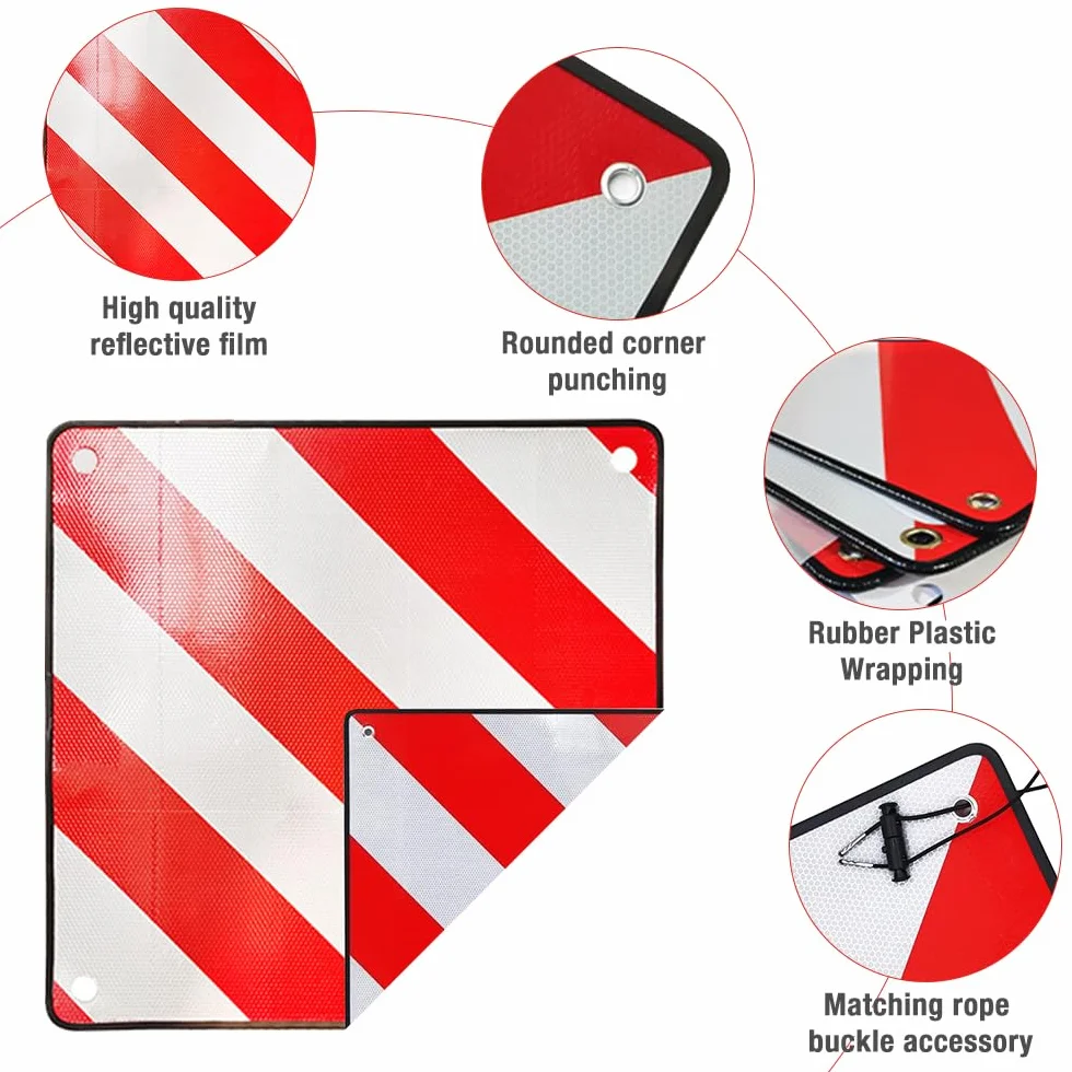 Tablica ostrzegawcza Włochy Hiszpania 2 w 1 50x50 cm aluminium na bagażnik rowerowy