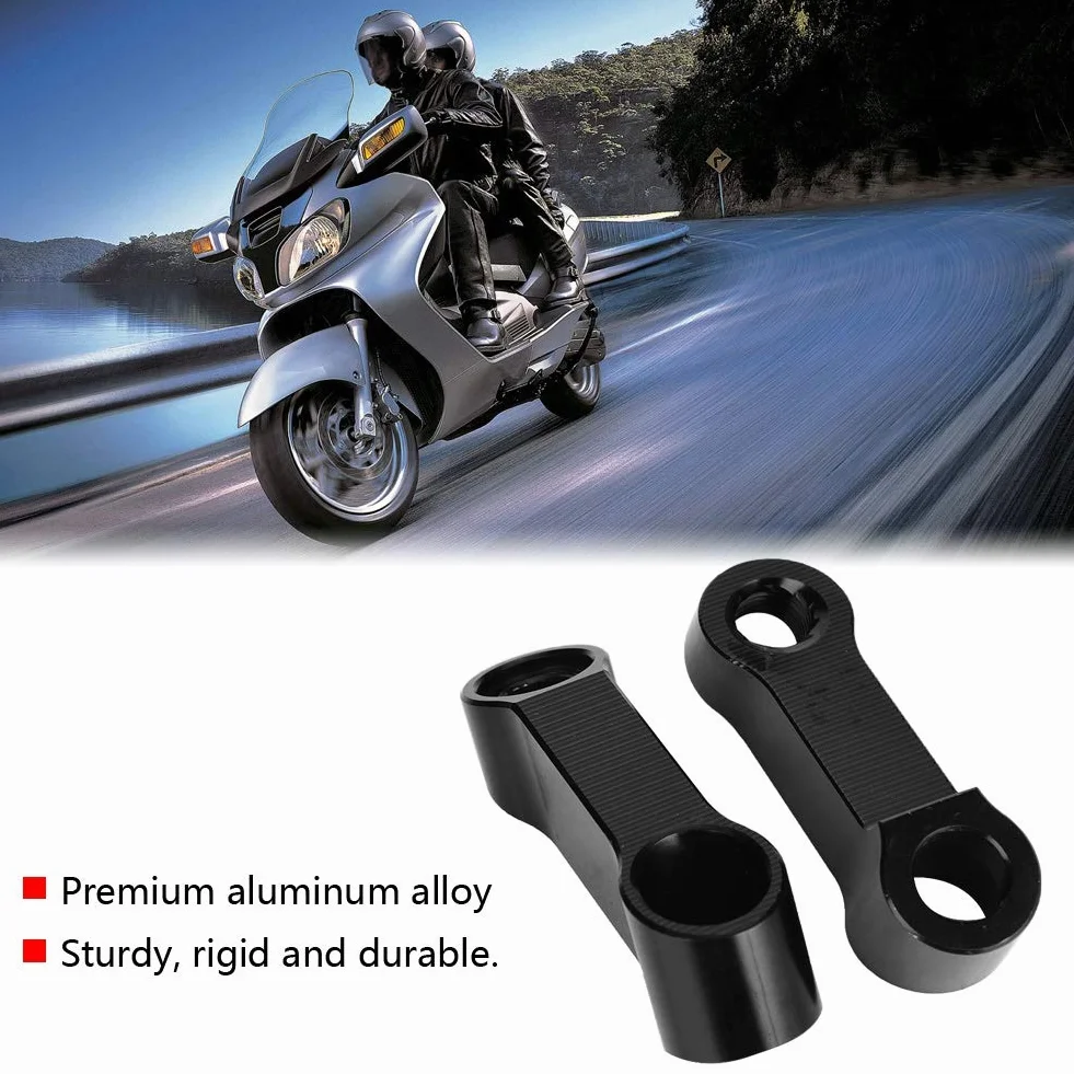 Akozon Mirror Adapter M10 M8 Riser Mount Extension Czarny Zestaw Motocyklowe lusterko wsteczne