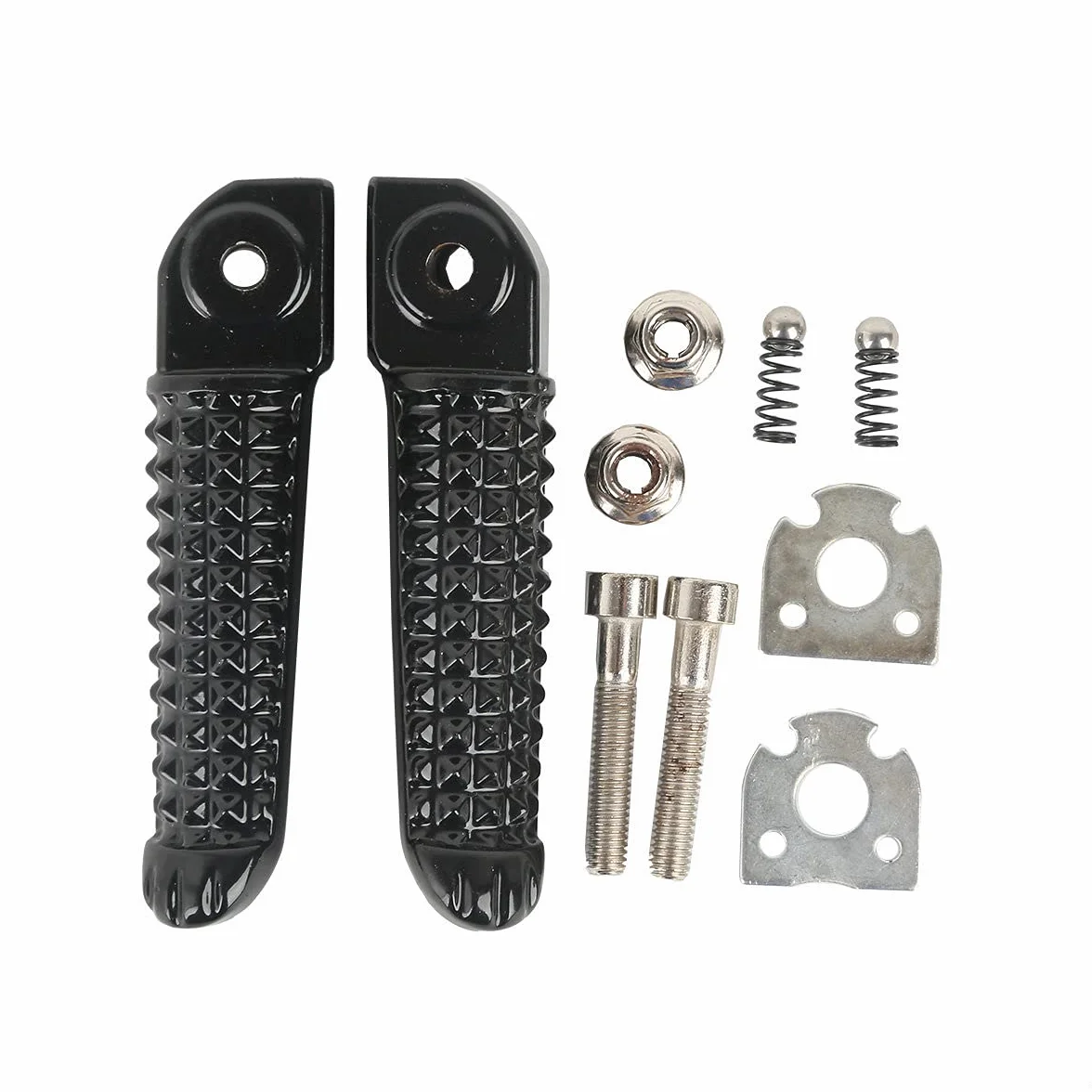 Podnóżki przednie i tylne do motocykla, kompatybilne z Yamaha YZF R6 2003-2012 YZF R1 2002-2019 (czarne)