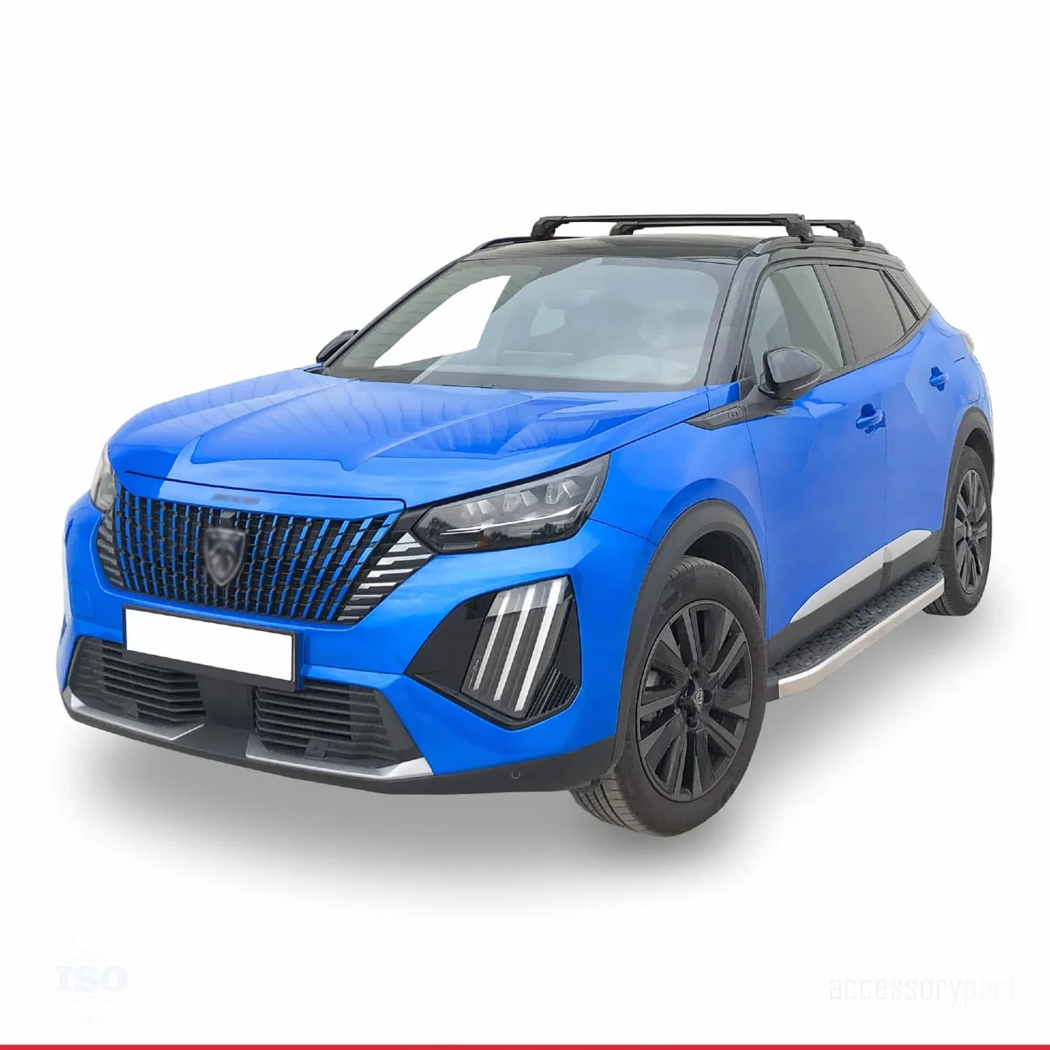 Kompatybilny z Peugeot 2008 II (P24) 2020-2026 ACE-2 Model Aluminiowe poprzeczki dachowe Czarny 2 szt.