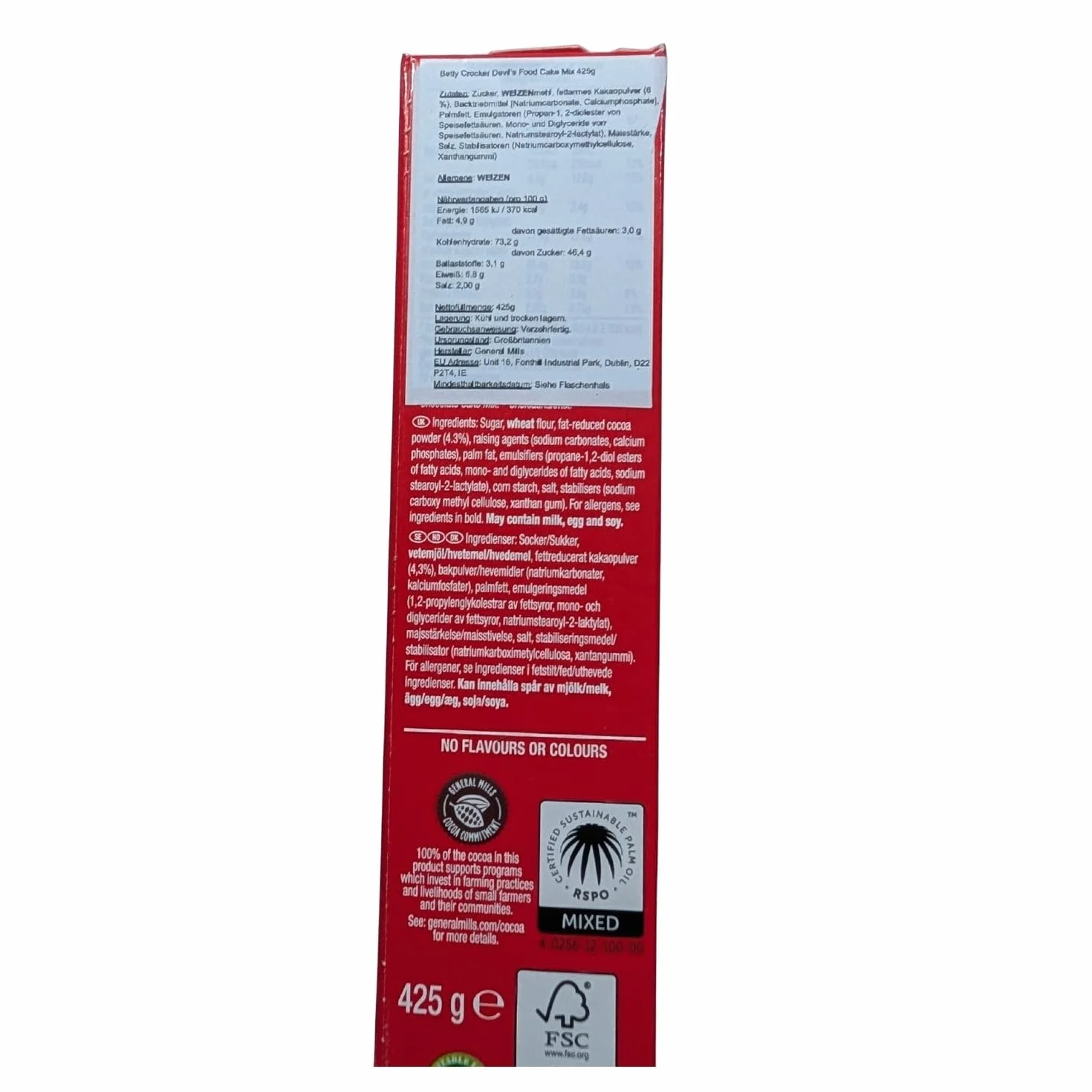 Betty Crocker Devil's Food Cake Mix 425 g mieszanka do pieczenia ciasta czekoladowego
