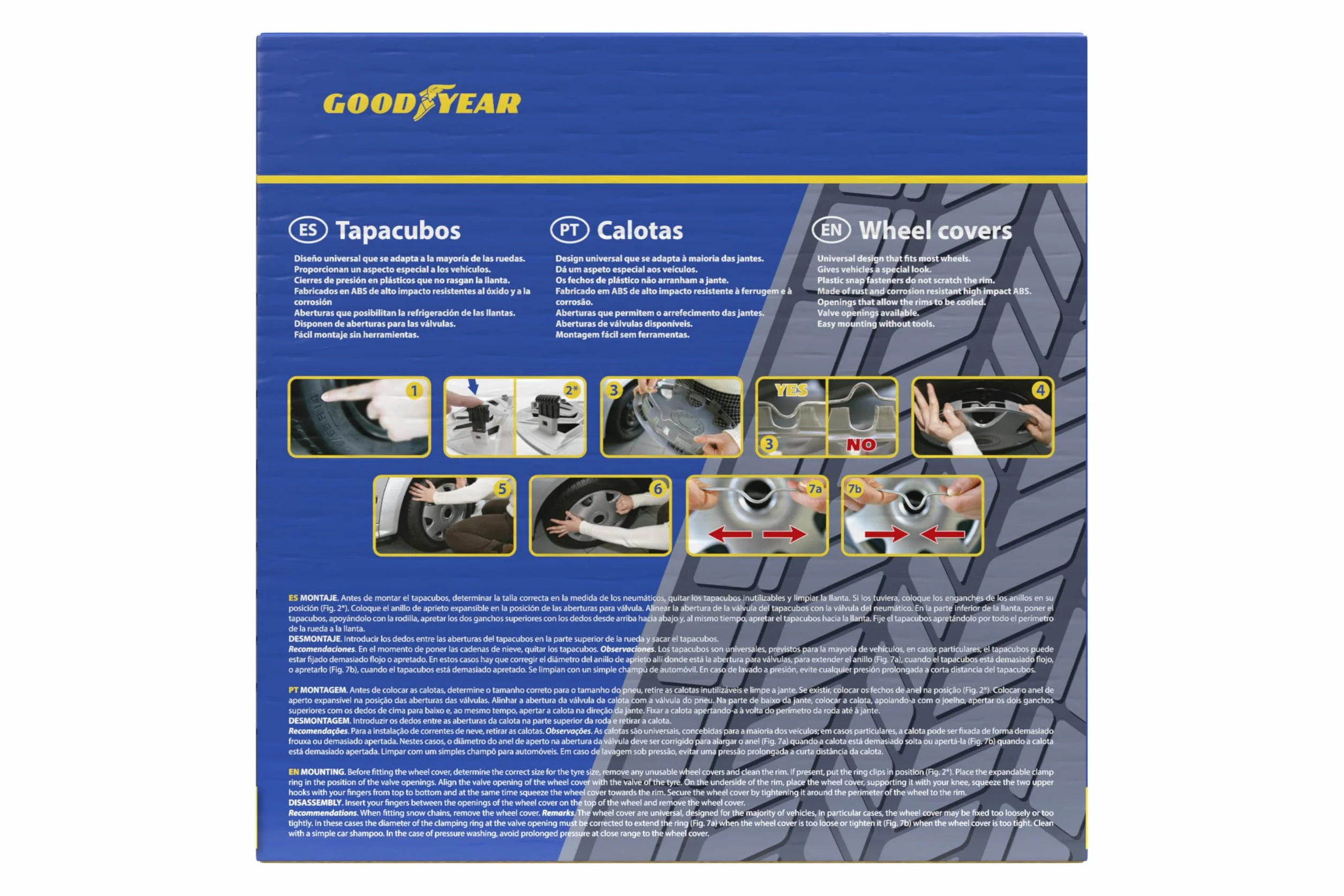 Goodyear GOD9082 Zestaw Kołpak czarny