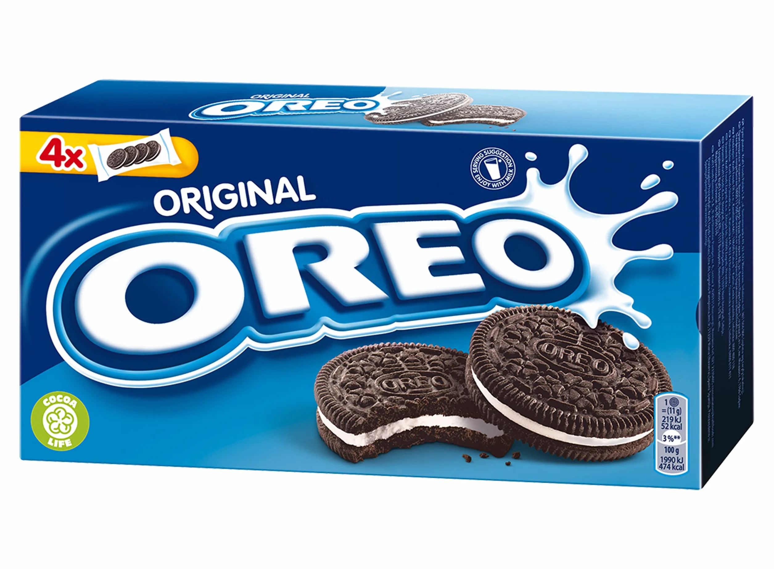 Oreo Original Ciastka kakaowe z nadzieniem o smaku waniliowym 176 g