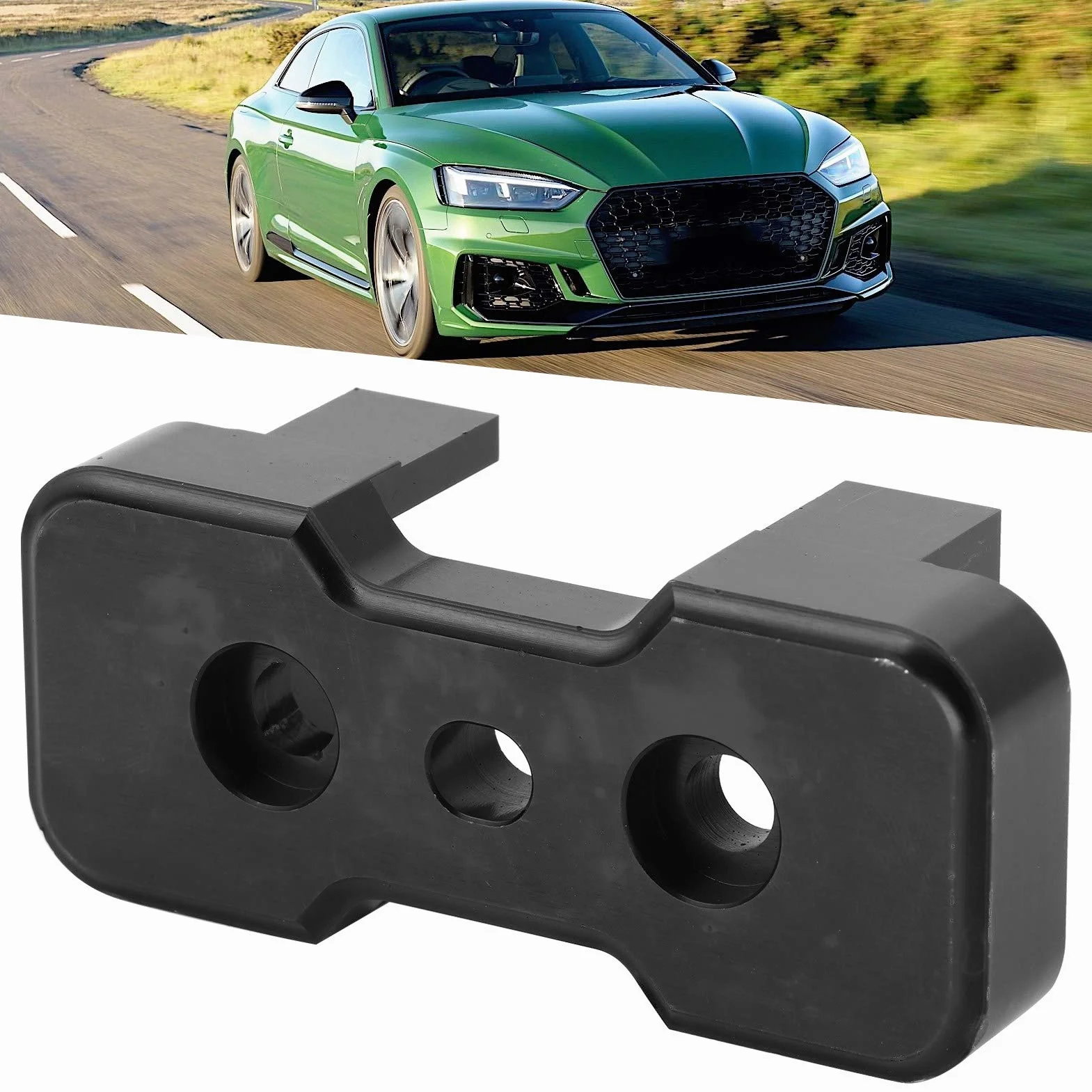Mocowanie skrzyni biegów wkładka kęs aluminiowy uchwyt do transmisji pasuje do A4/S4/RS4/A5/S5/RS5/Q5/SQ5 stop aluminium czarny 9,9 cm,Automatyczna skrzynia biegów i akcesoria