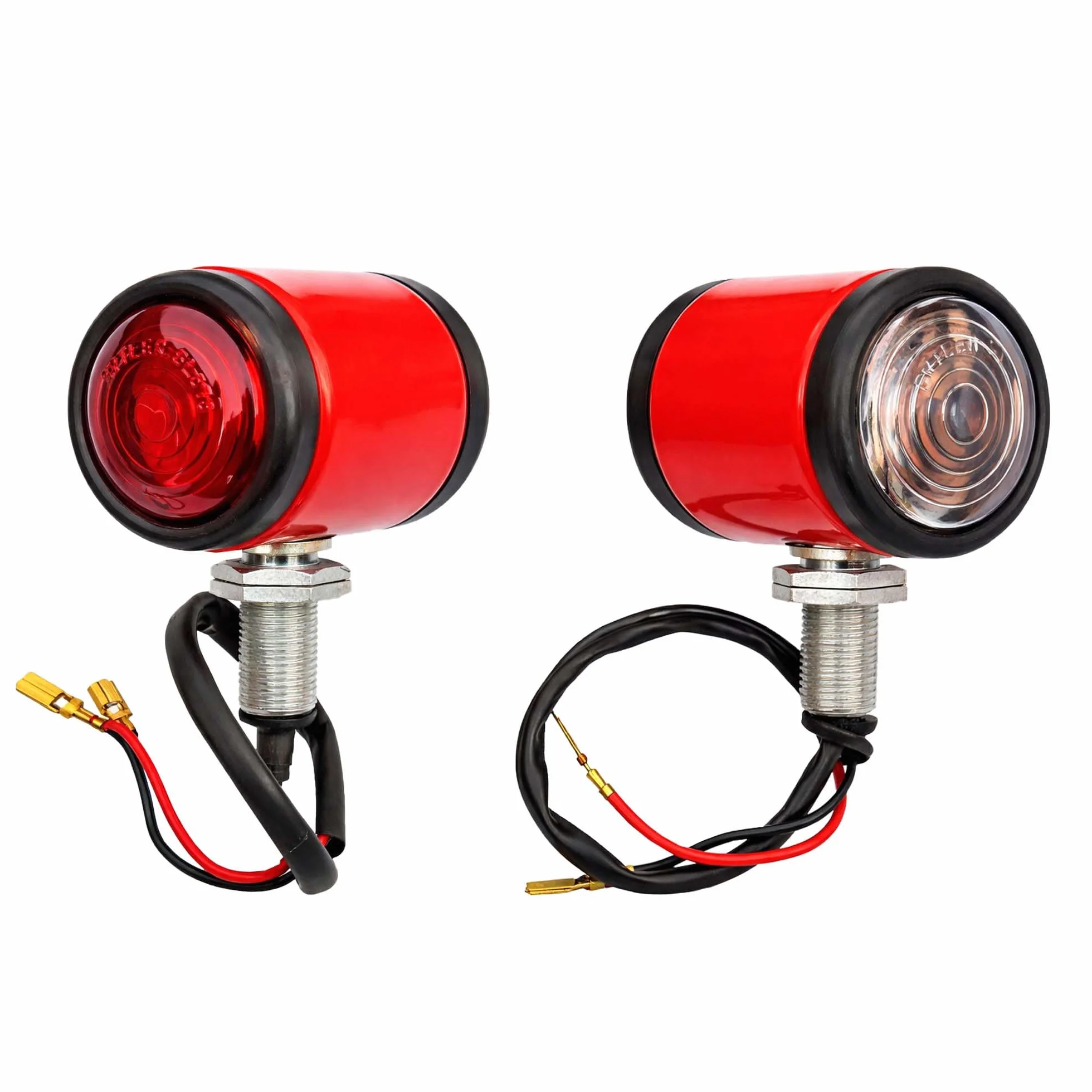 APSMOTIV Czerwone Reflektory Zestawy Świetlne w Stylu Butlera z Żarówkami 12v Kompatybilne z David Brown 800 700 900 1200 Seria | Massey Ferguson 35 35X 65 765 | Światła Ciągnika B250 B275 B414 B444