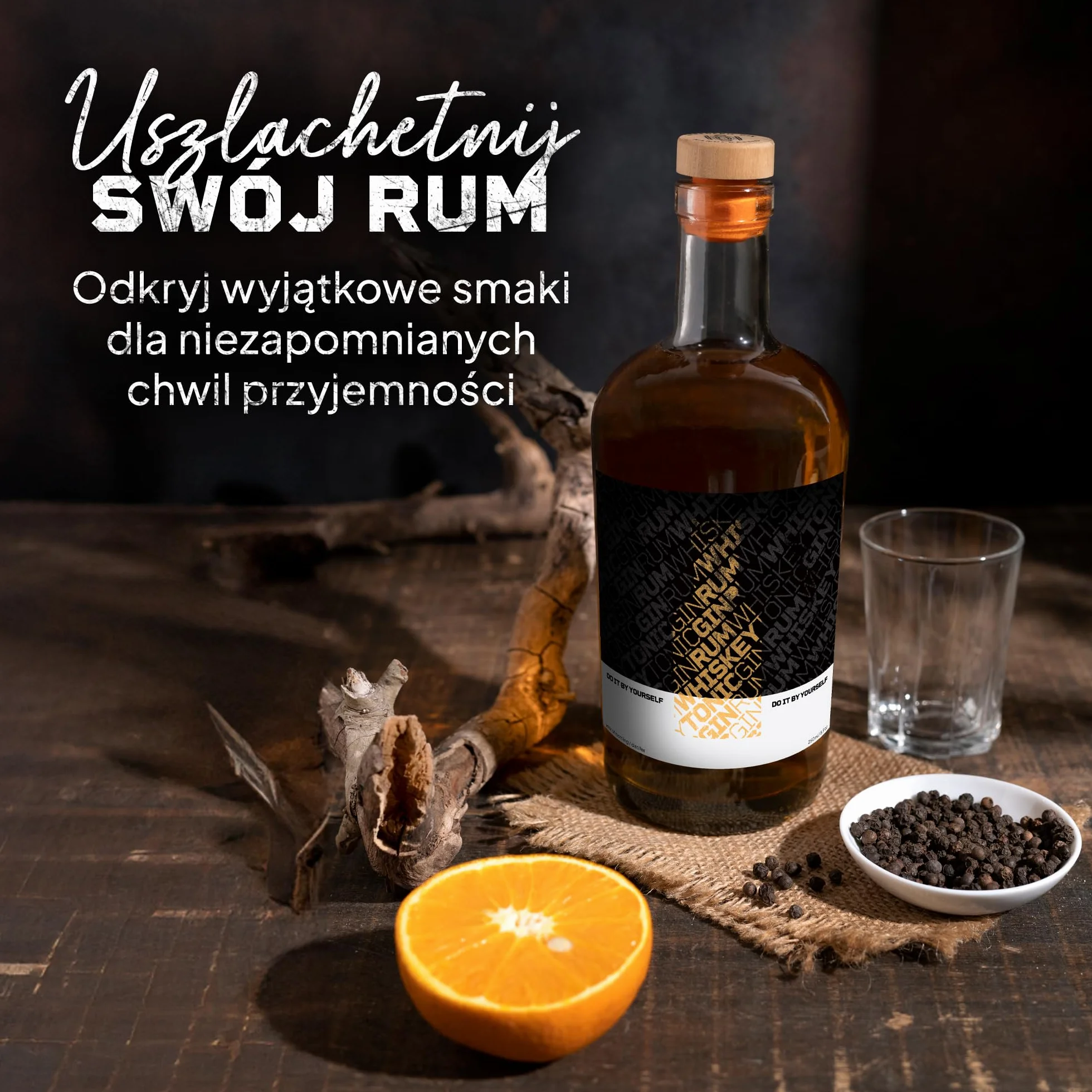 Zestaw do degustacji rumu 12 naturalnych botanicals akcesoriów prezent dla miłośników rumu 4 przepisy