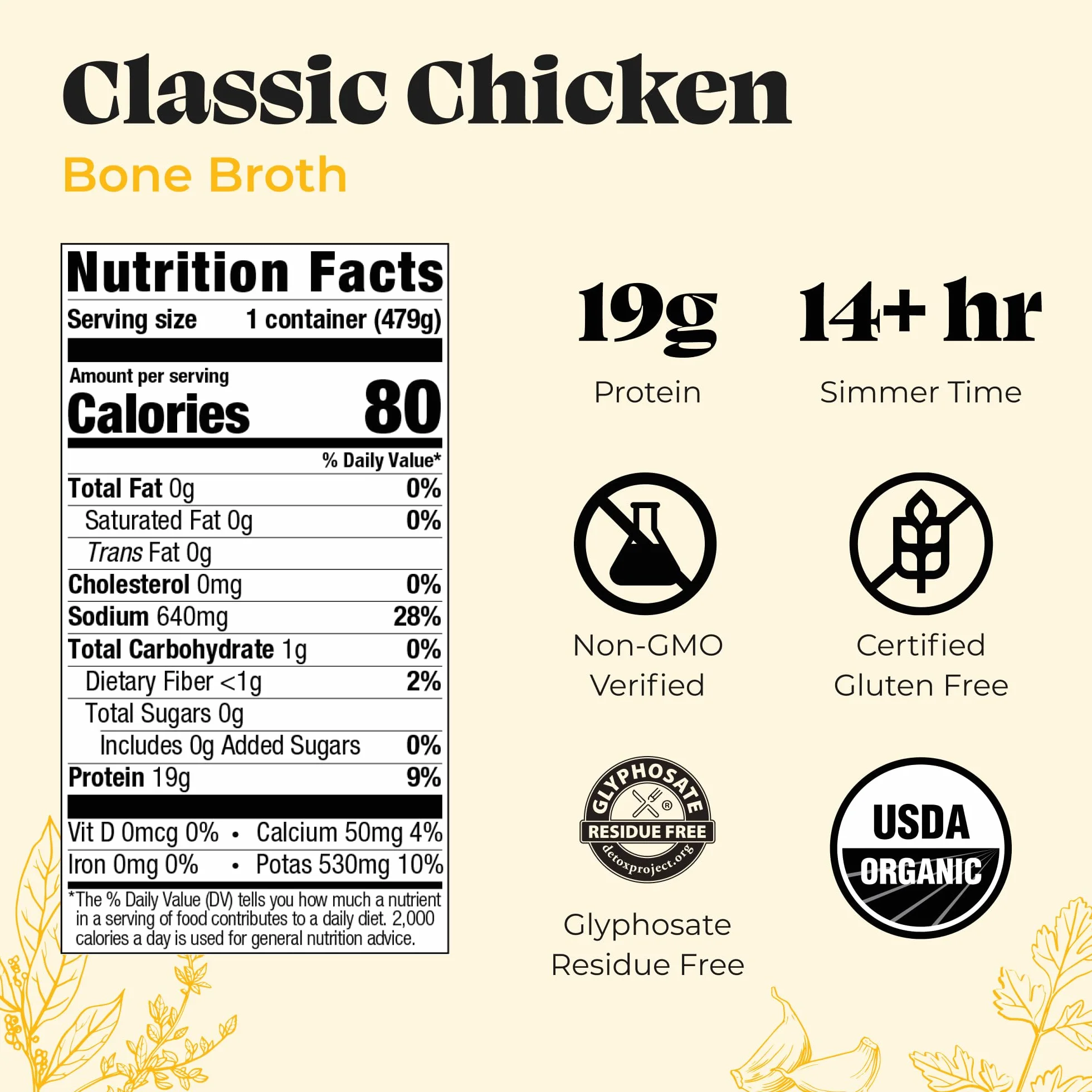 Kettle and Fire - Chicken Bone Broth - 16,2 uncji