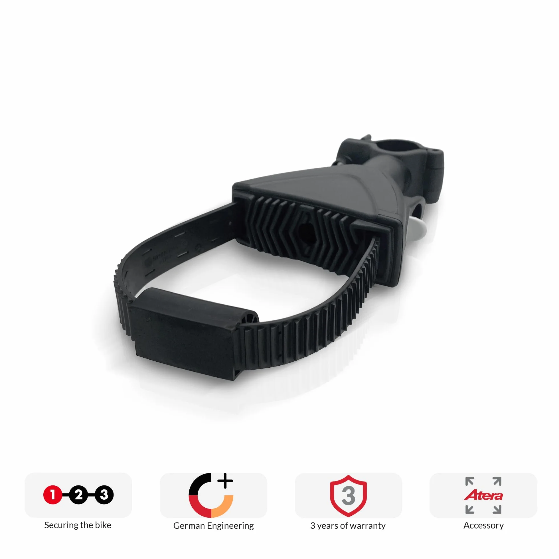 Atera 022630 Część zamienna - przekładka do tylnego bagażnika Atera - aluminium, ramię mocujące do pierwszego roweru, uchwyt ramy, długość 13,2 cm