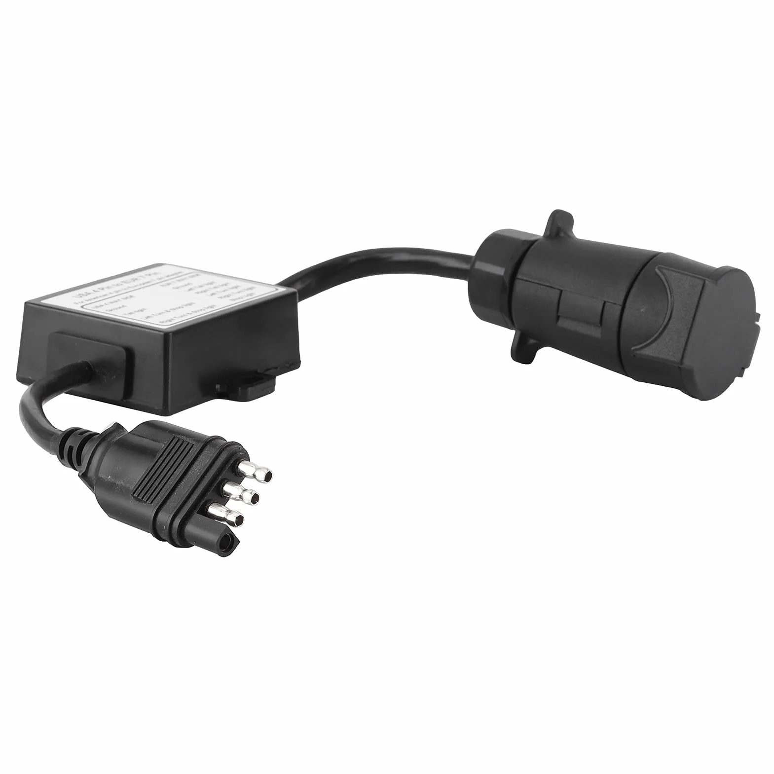 Adapter do przyczepy 7 13, konwerter światła USA 4-biegunowy na 7-biegunowy, separacja sygnału hamowania
