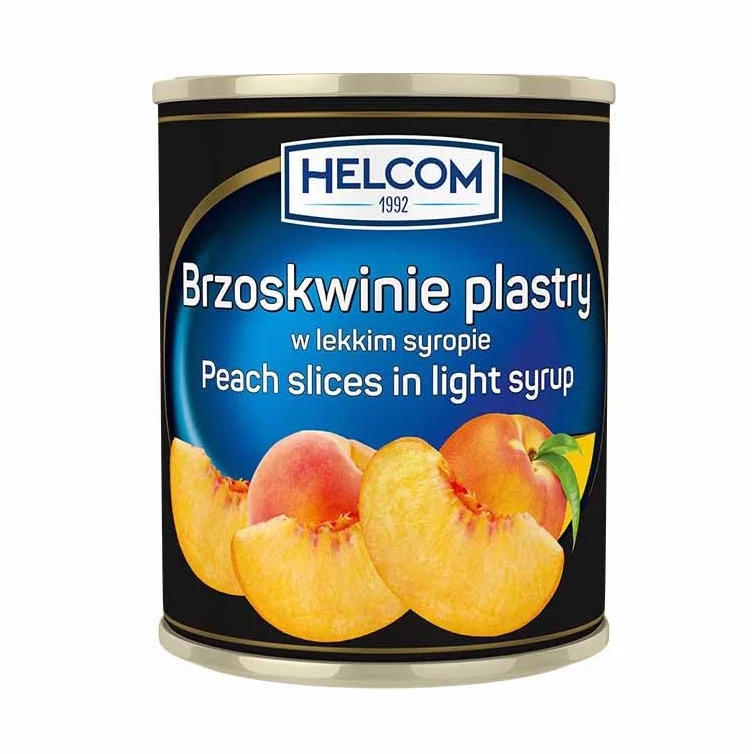 HELCOM Brzoskwinie połówki w lekkim syropie 820 g