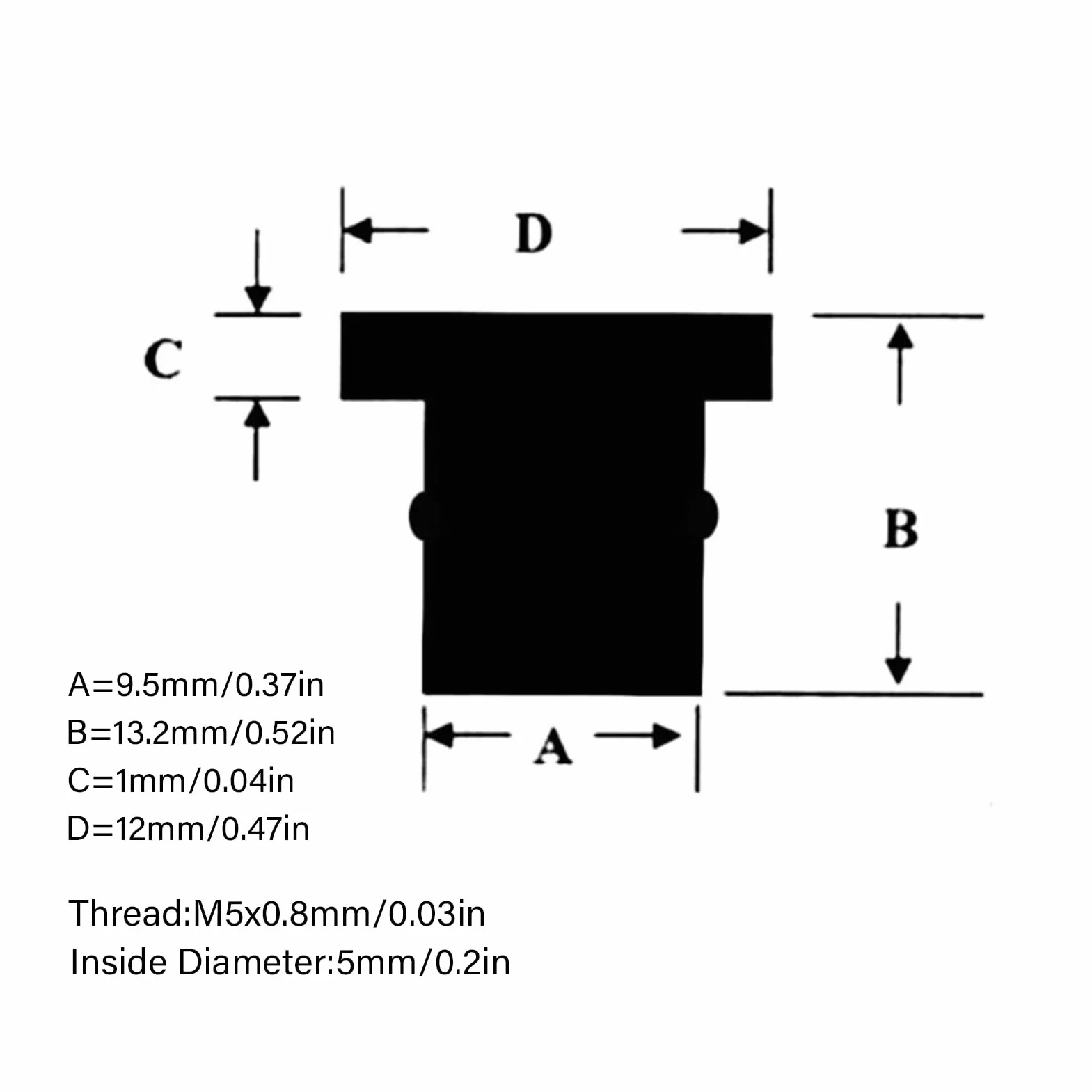 M5 Gummimuttern, M5 Gumowe Nakrętki 5mm Metryczne Motocyklowe Szyby Fairing Nakrętka Zapięcie Narzędzie do Mocowania 100 Sztuk Narzędzie Mosiężne (A(50szt))