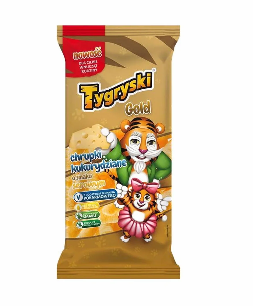 Tygryski Chrupki kukurydziane o smaku serowym 100 g