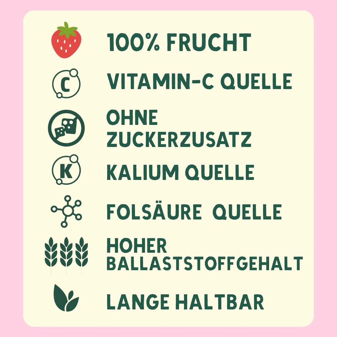 Truskawki suszone w zamrażarce: 5 x 70 g Suszone truskawki w zestawie – mrożone truskawki bez dodatku cukru – suszone owoce firmy NutriPur