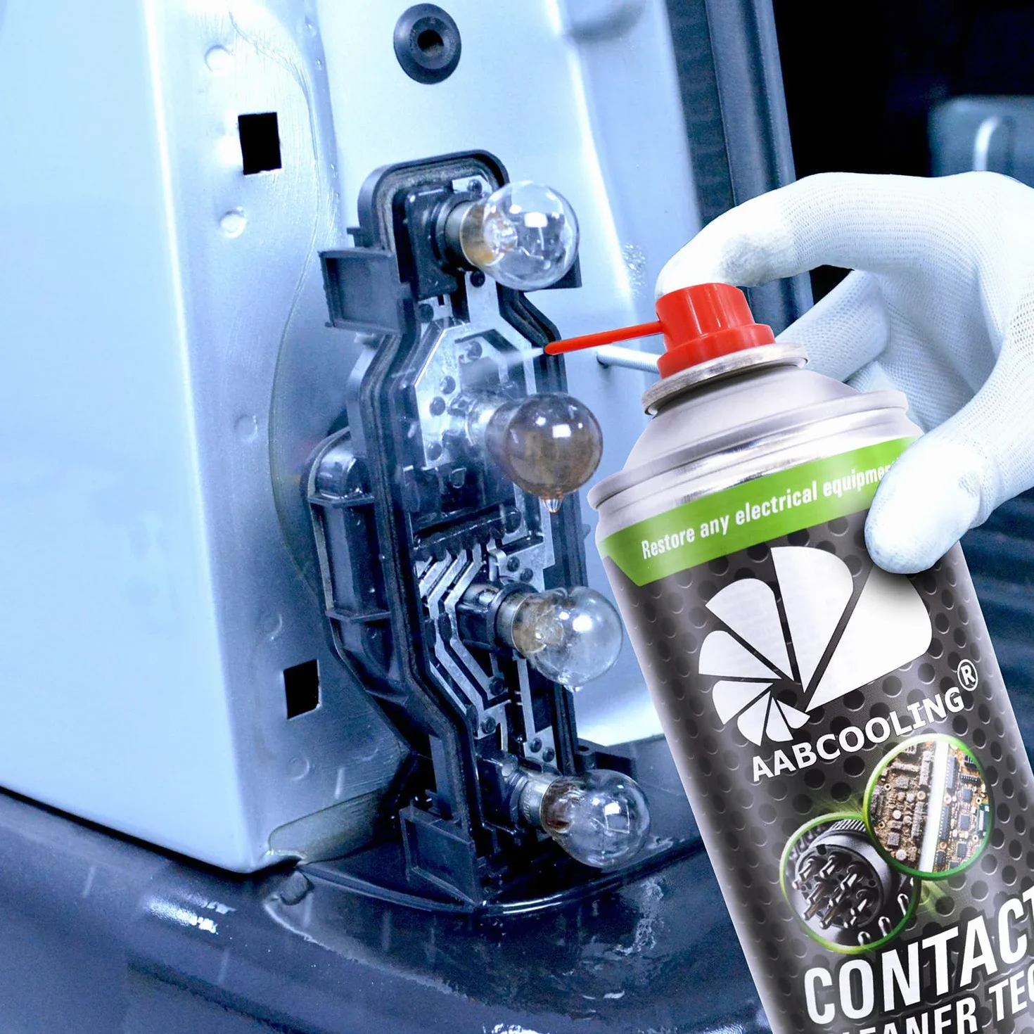 AABCOOLING Zmywacz do Styków (Zestaw 2x400 ml) – środek do czyszczenia styków elektrycznych i elektronicznych, usuwa zabrudzenia, kurz i olej, poprawia przewodność, szybkie odparowanie