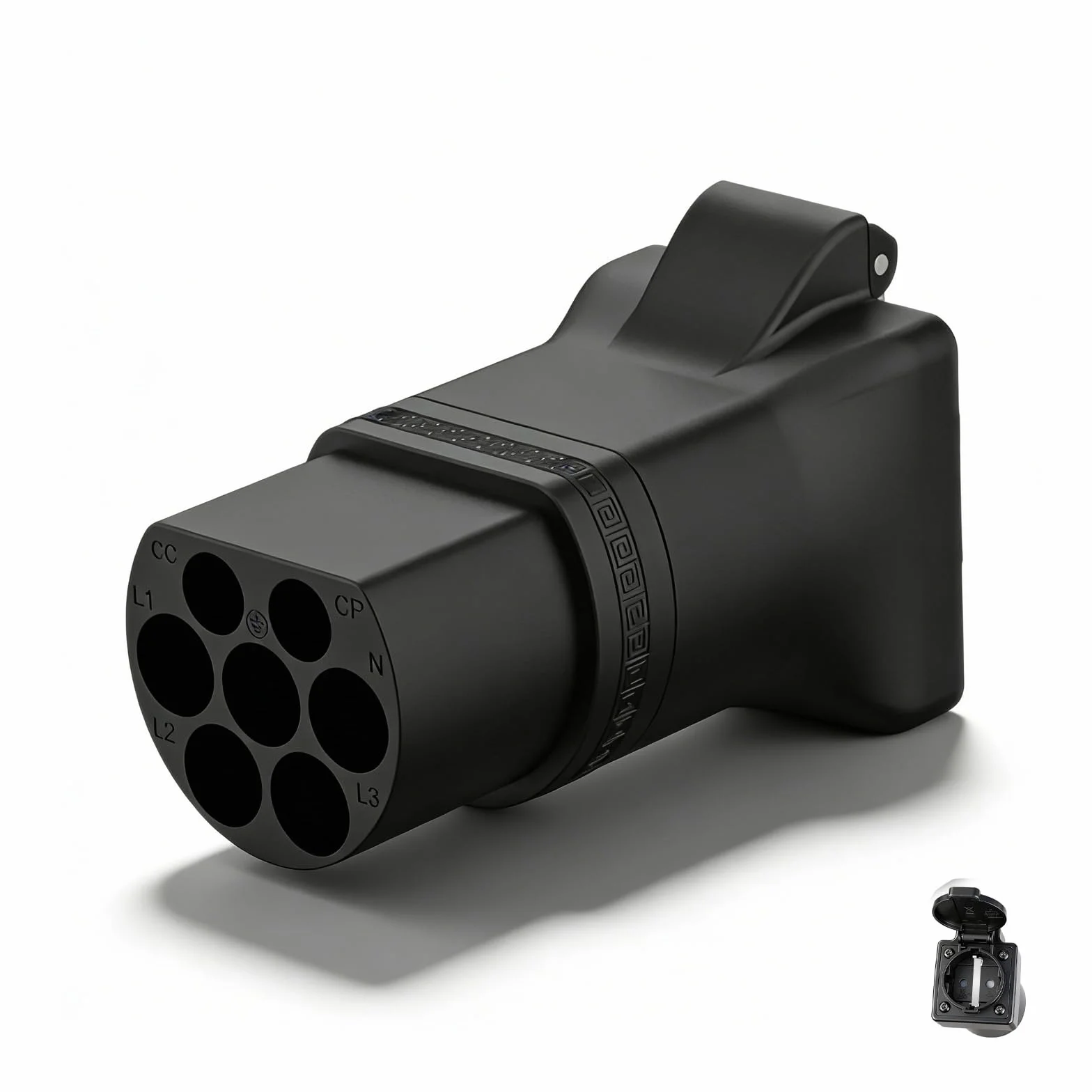 Wtyczka konwersji typu 2 EU adapter ładowania V2L - męski ze światłem - zastosowanie Schuko: MG 4 5 zs poziom