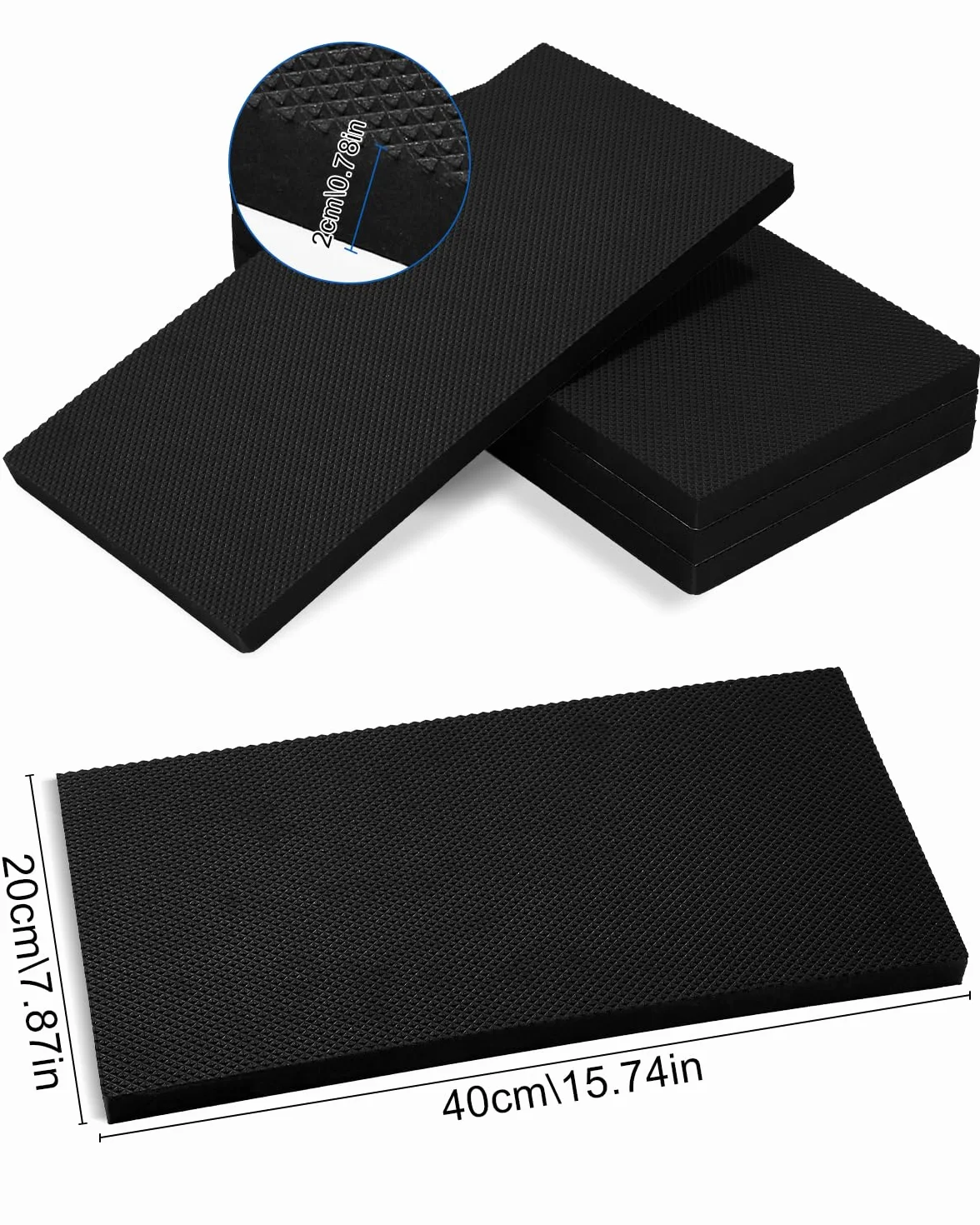 4 X Osłona ściany garażu 40 x 20 x 2 cm, samoprzylepna piankowa osłona krawędzi garażu, osłona ściany garażu, osłona krawędzi drzwi do ściany garażu, drzwi samochodowych, wiaty garażowej (czarna)