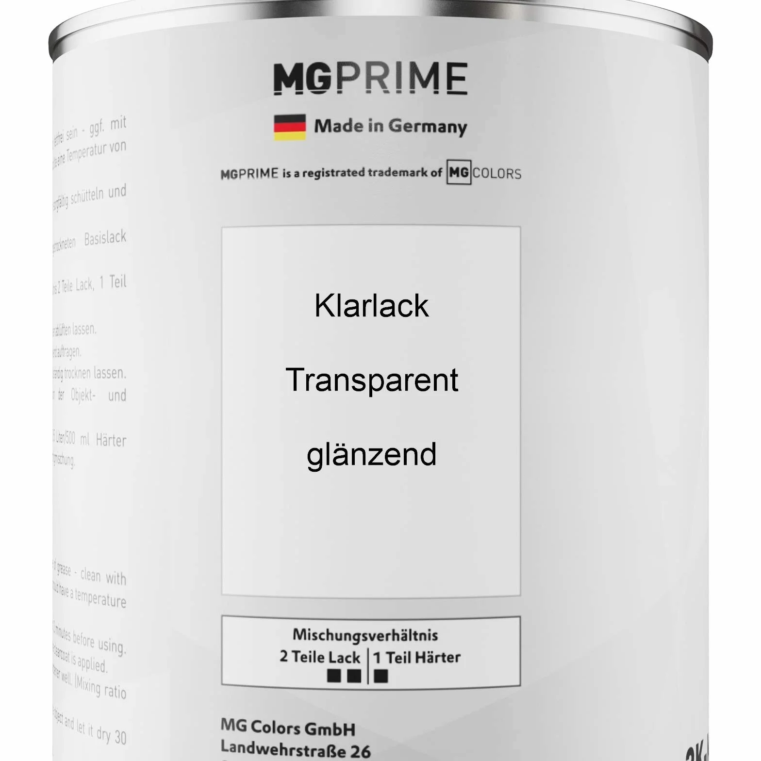 MG PRIME Lakier samochodowy Zestaw puszek dla Porsche 3C5 / K7 Violettchromaflair Perleffekt/Violet Chrome Flair Pearl Lakier bazowy 2K bezbarwny gotowy do natrysku 2,5L
