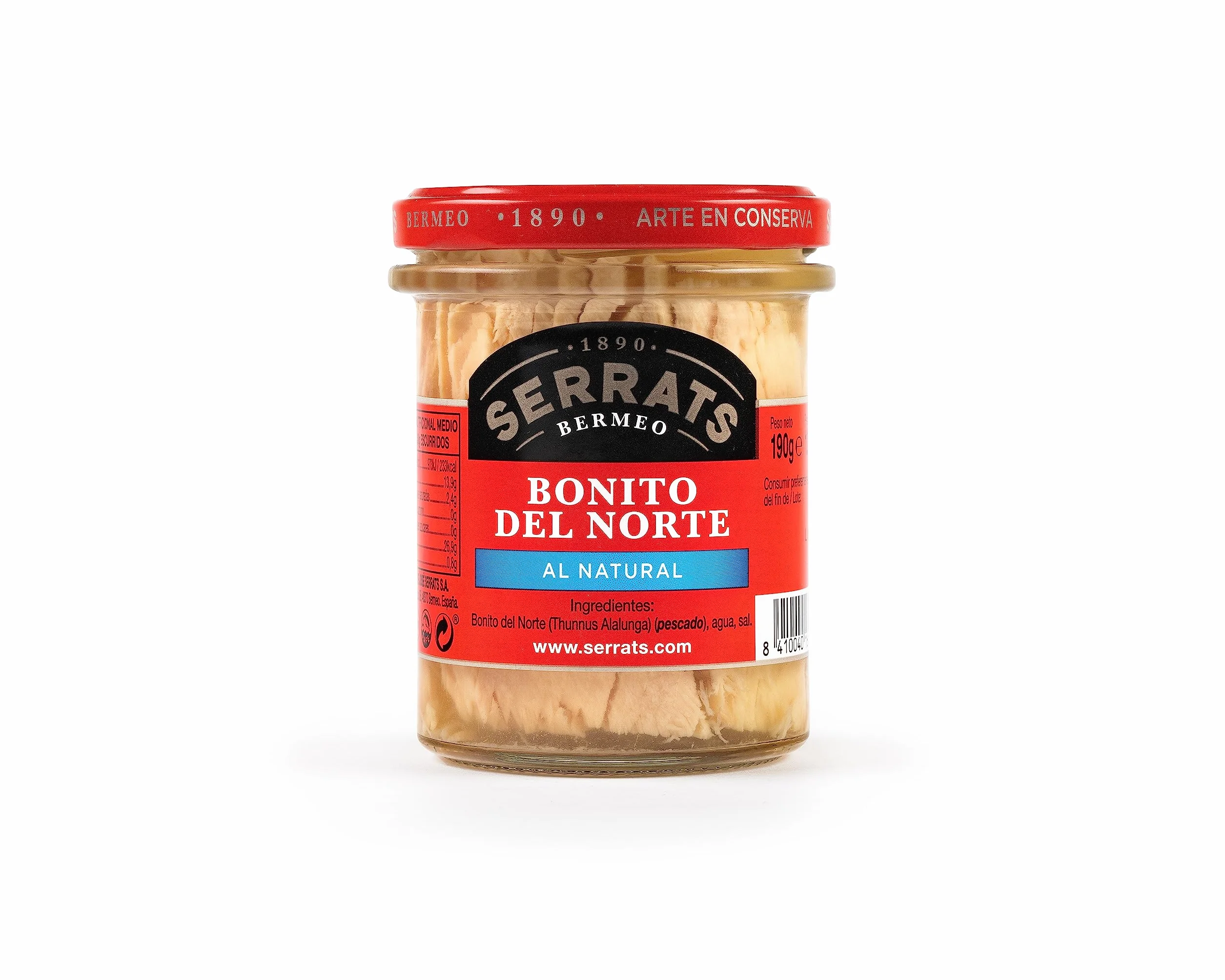 SERRATS - 6 sztuk - Naturalny tuńczyk biały germon 190g