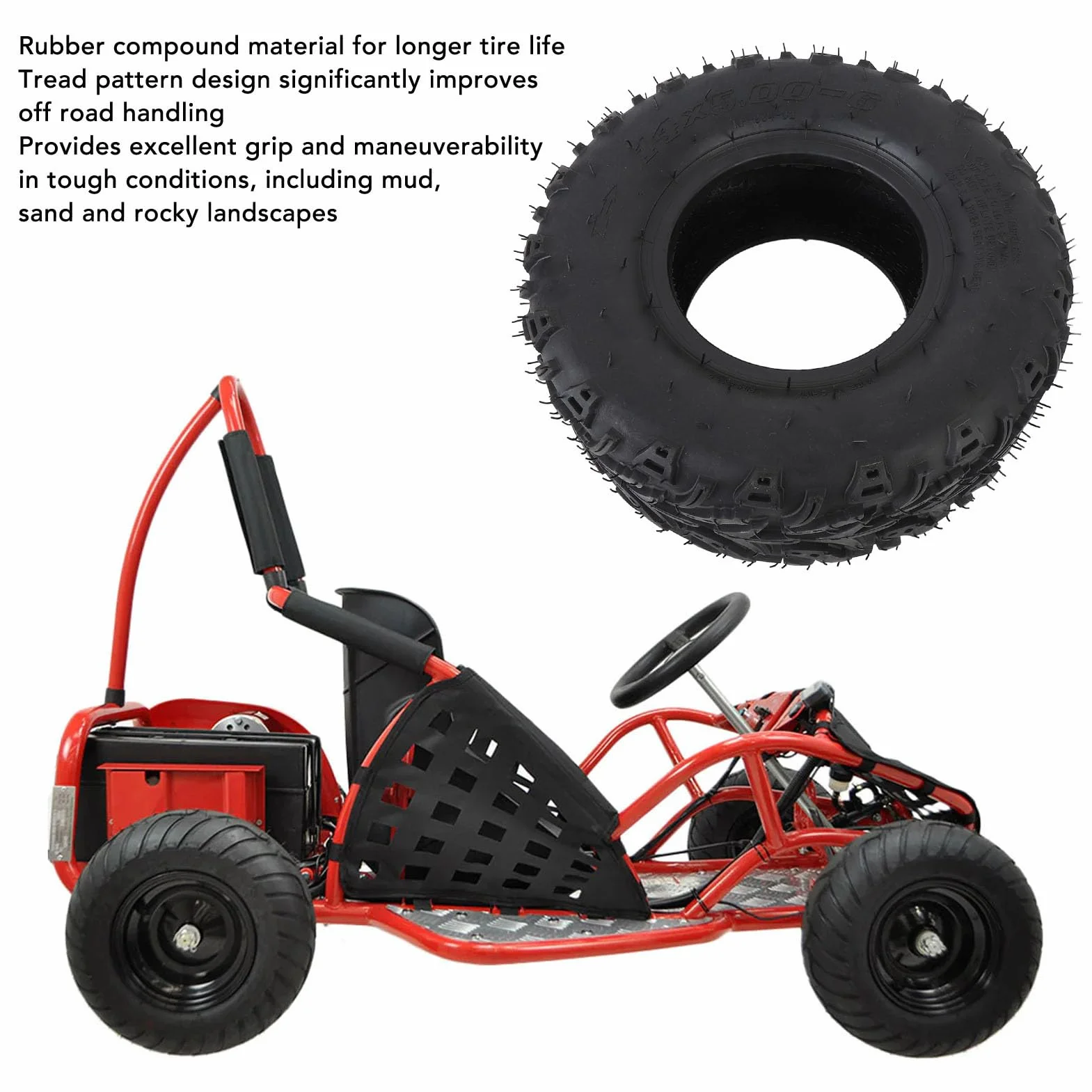 ATV UTV Quad Opona Off Road Opona Przednia 14x5.00-6 Gumowa Opona Zapasowa do Quada ATV Off Road Wózek Gokartowy Minibike