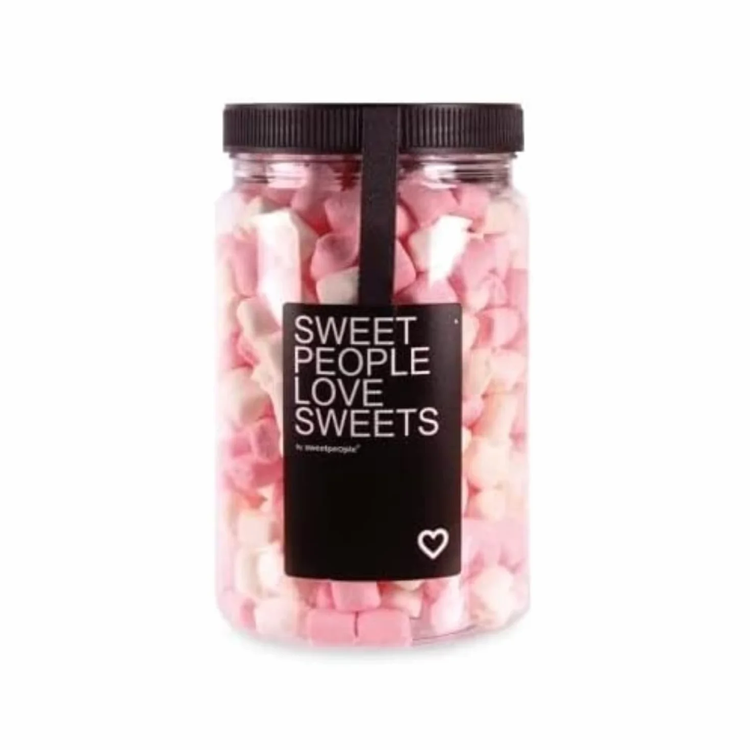 Słodcy ludzie | Mini pianki Bianchi e Rosa | Ptasie mleczko Colorati Piccoli | Morbidi Marshmallow w Barattolo - 160 gr.