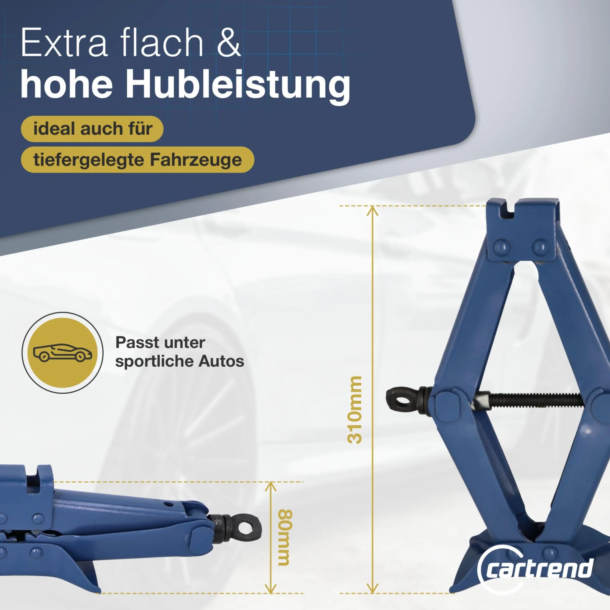 Cartrend 10929 Scherenwagenheber Cartrend 1000 kg