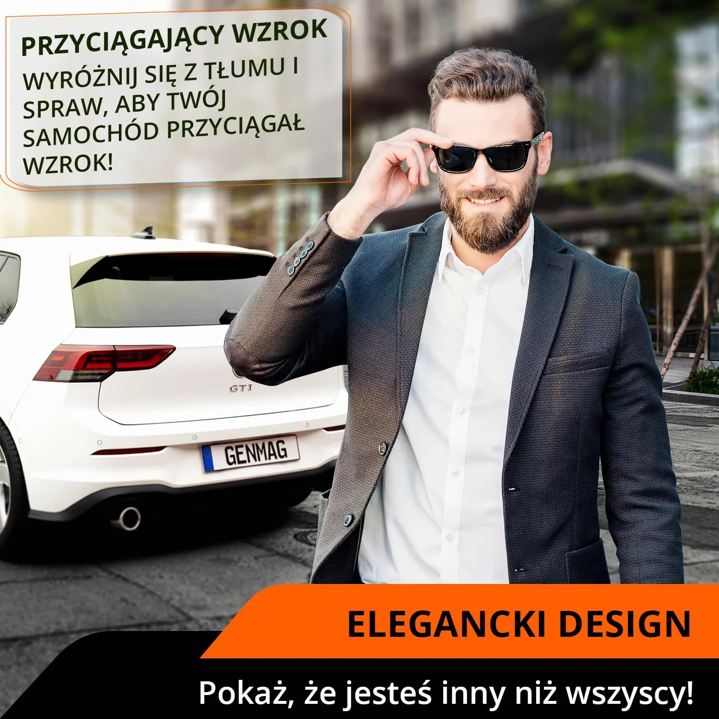 GENMAG® Ramki pod Tablice Rejestracyjne na Rzep | Ramka pod Tablice Rejestracyjna na Rzepy | Ramka Ramki na Rejestracje | Bezramkowy Uchwyt Tablicy Rejestracyjnej | Uchwyt do Tablic Rejestracyjnych