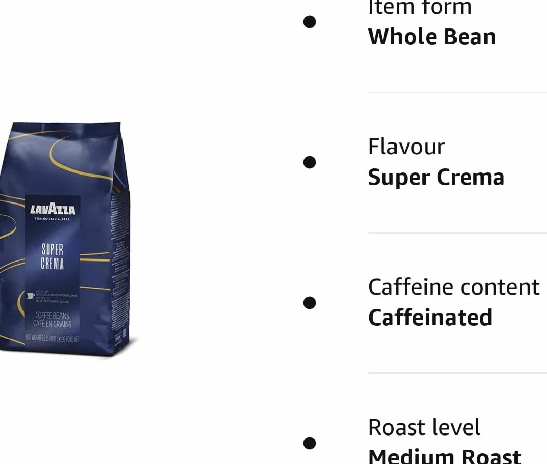 Lavazza Super Crema Espresso Koffiebonen 1 kg