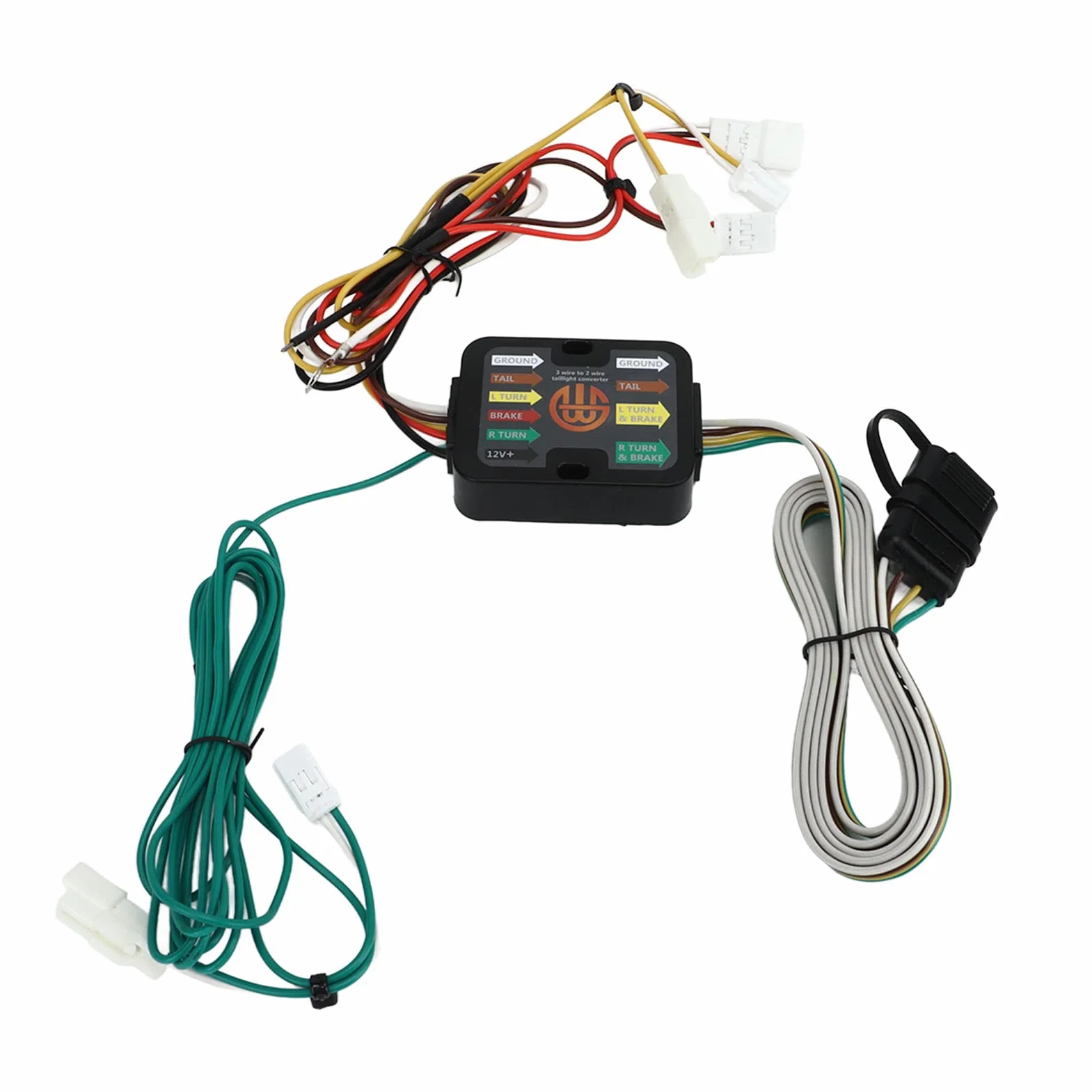 Drfeify 4-pinowa Wiązka Przewodów Przyczepy, Zestaw Wiązek Przewodów ABS Przyczepy 55567 Plug and Play 4-stykowe Płaskie Złącze do 6 Sedan 2004 2008 Holowanie Tylnego Hamulca Włącz światła