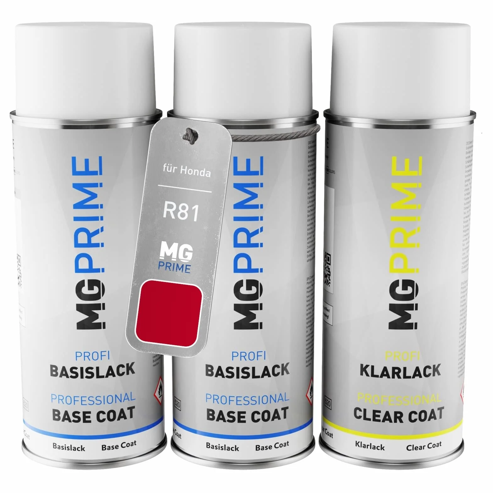 MG PRIME Lakier samochodowy Spray Can Set dla Honda R81 Milano Red/Rouge Milano Base Coat Clear Lacquer Spray Can 400ml